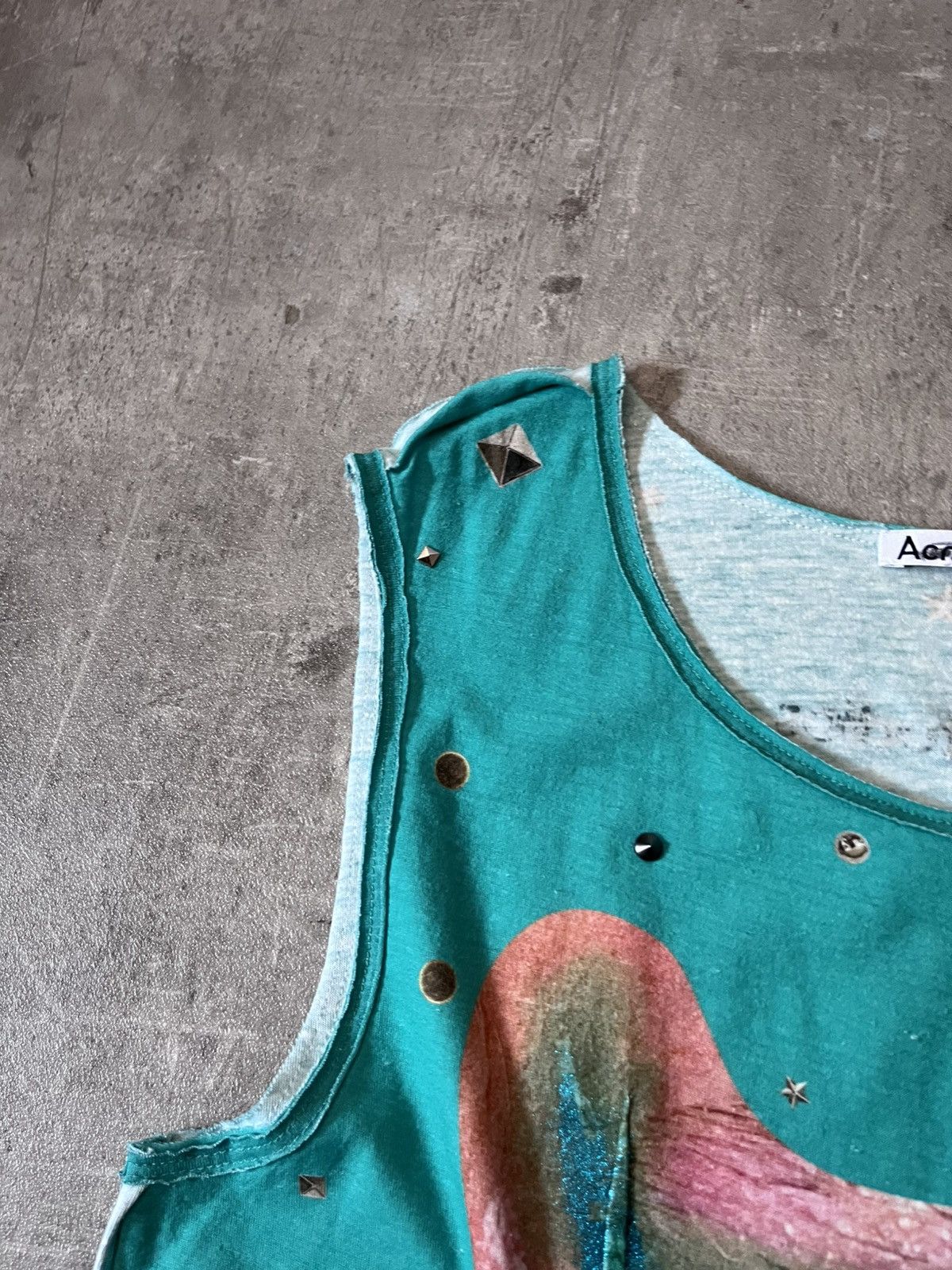 Acne Studios Acne Studios tank top eye turquoise cotton Size US M / EU 48-50 / 2 - 8 Thumbnail