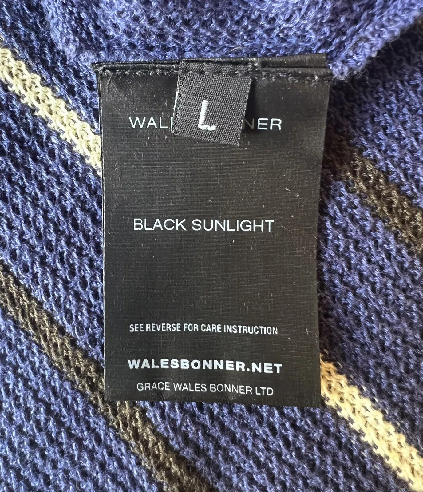 Wales Bonner Wales Bonner Blue Uriah Knitted Long Sleeve Polo Size US L / EU 52-54 / 3 - 5 Thumbnail