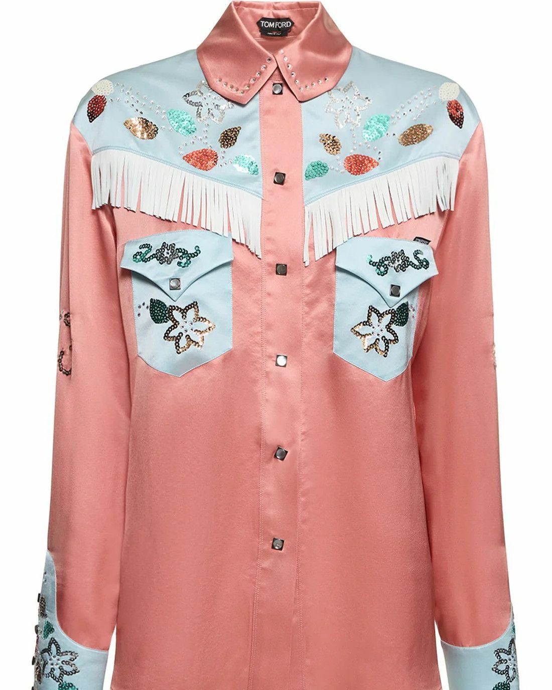 Tom Ford o1w1db10225 CA3244 Silk Shirt in Multicolor Size XL / US 12-14 / IT 48-50 - 1 Thumbnail