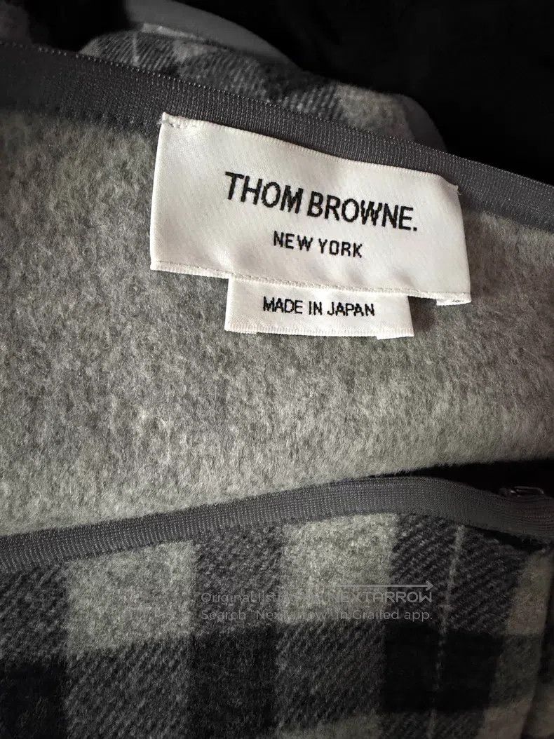 Thom Browne Thom Browne Gray Wool Cardigan and Plaid Skirt Set Size S / US 4 / IT 40 - 4 Thumbnail