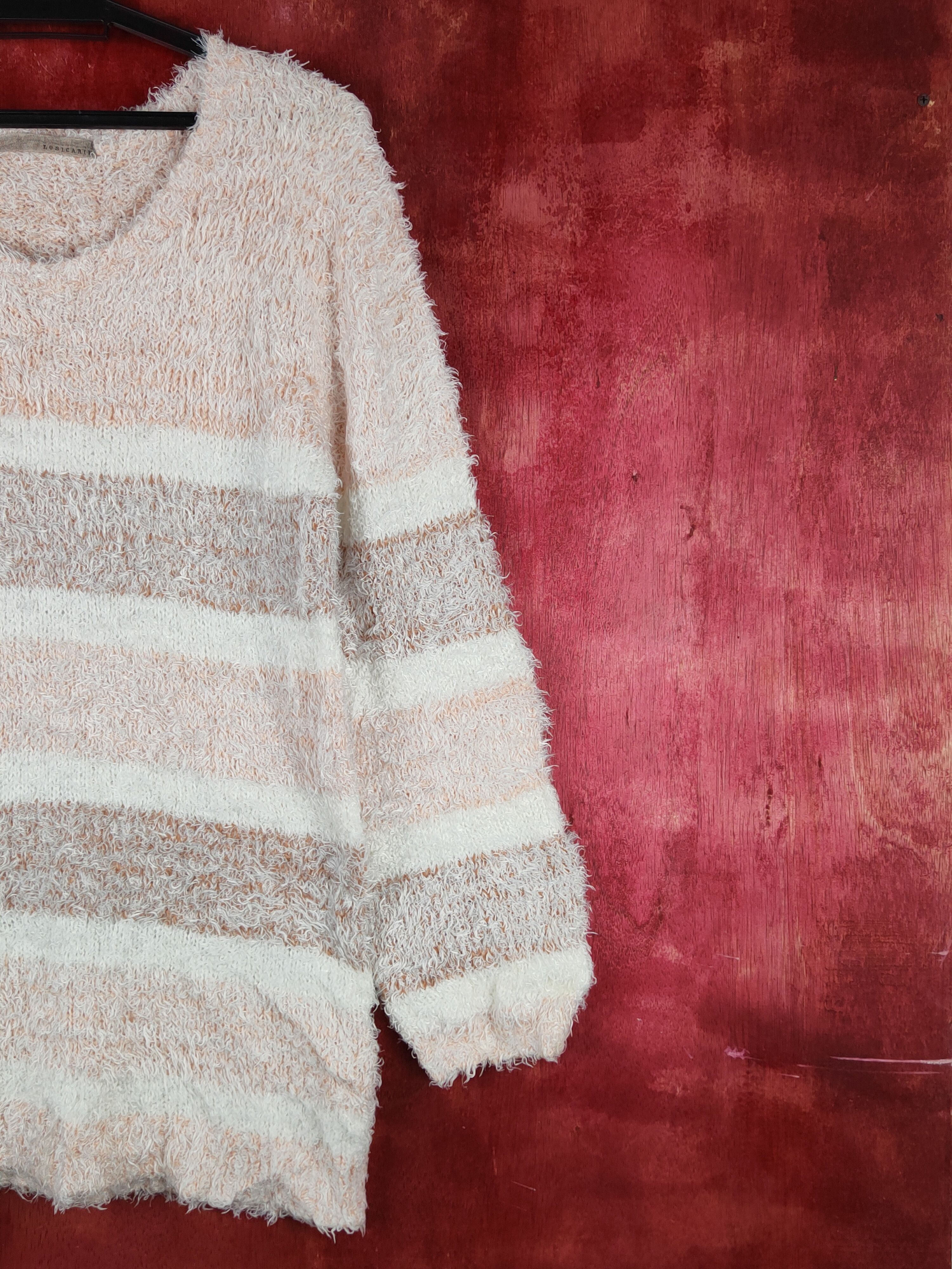 Japanese Brand × Vintage Losicarie Orange Brown Fur Mohair Knitwear #S1960 Size S / US 4 / IT 40 - 5 Thumbnail