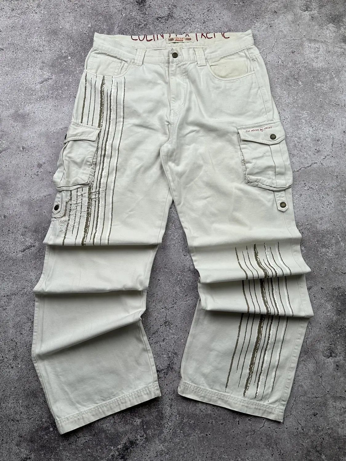 image of Avant Garde Vintage Amazing Cargo Pants in White, Men's (Size 34)