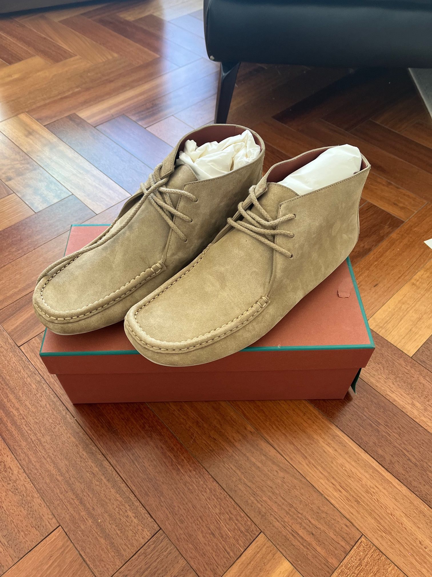 Loro Piana Loro Piana Dot Sole Suede Moccasin Boots Size US 12 / EU 45 - 1 Thumbnail
