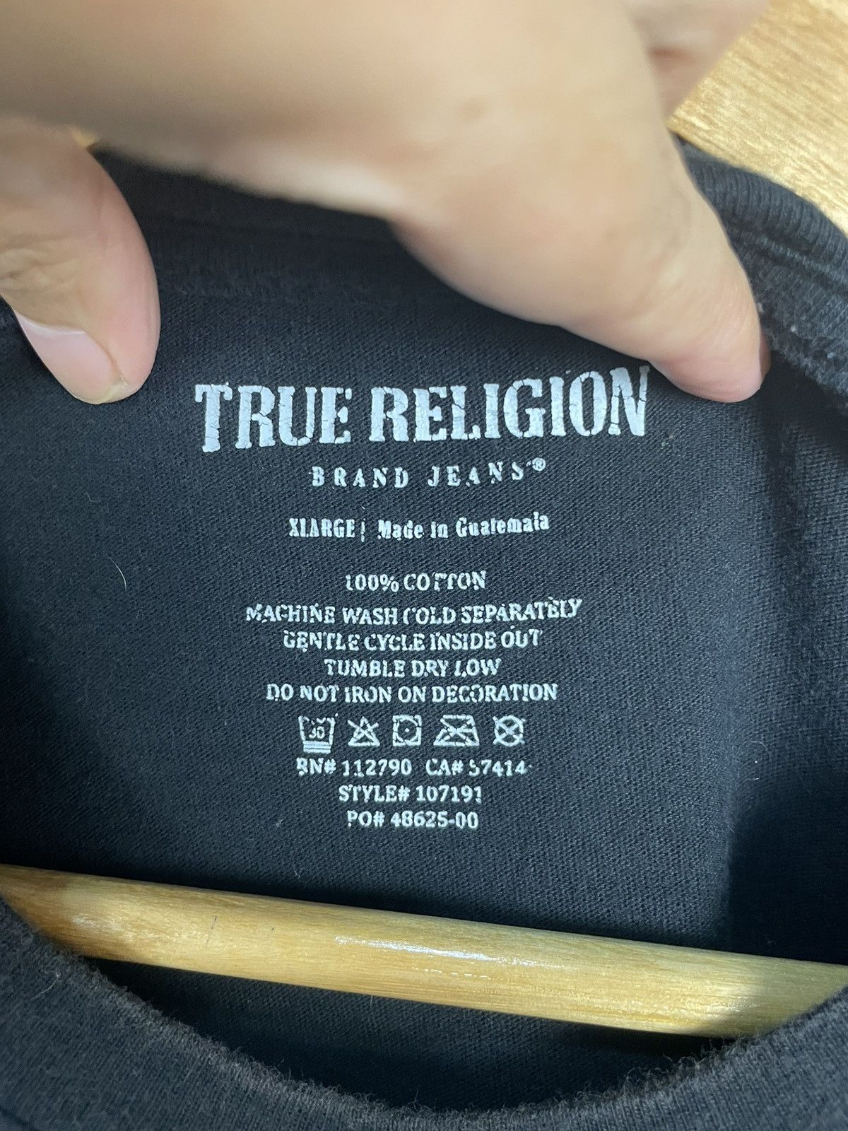 True Religion True Religion Big Buddha Black Tee Size US XL / EU 56 / 4 - 5 Thumbnail