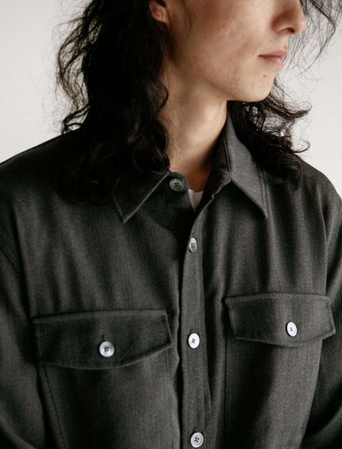 Our Legacy 50/L - Hunting Wool Grey - CPO Shirt Size US L / EU 52-54 / 3 - 4 Thumbnail