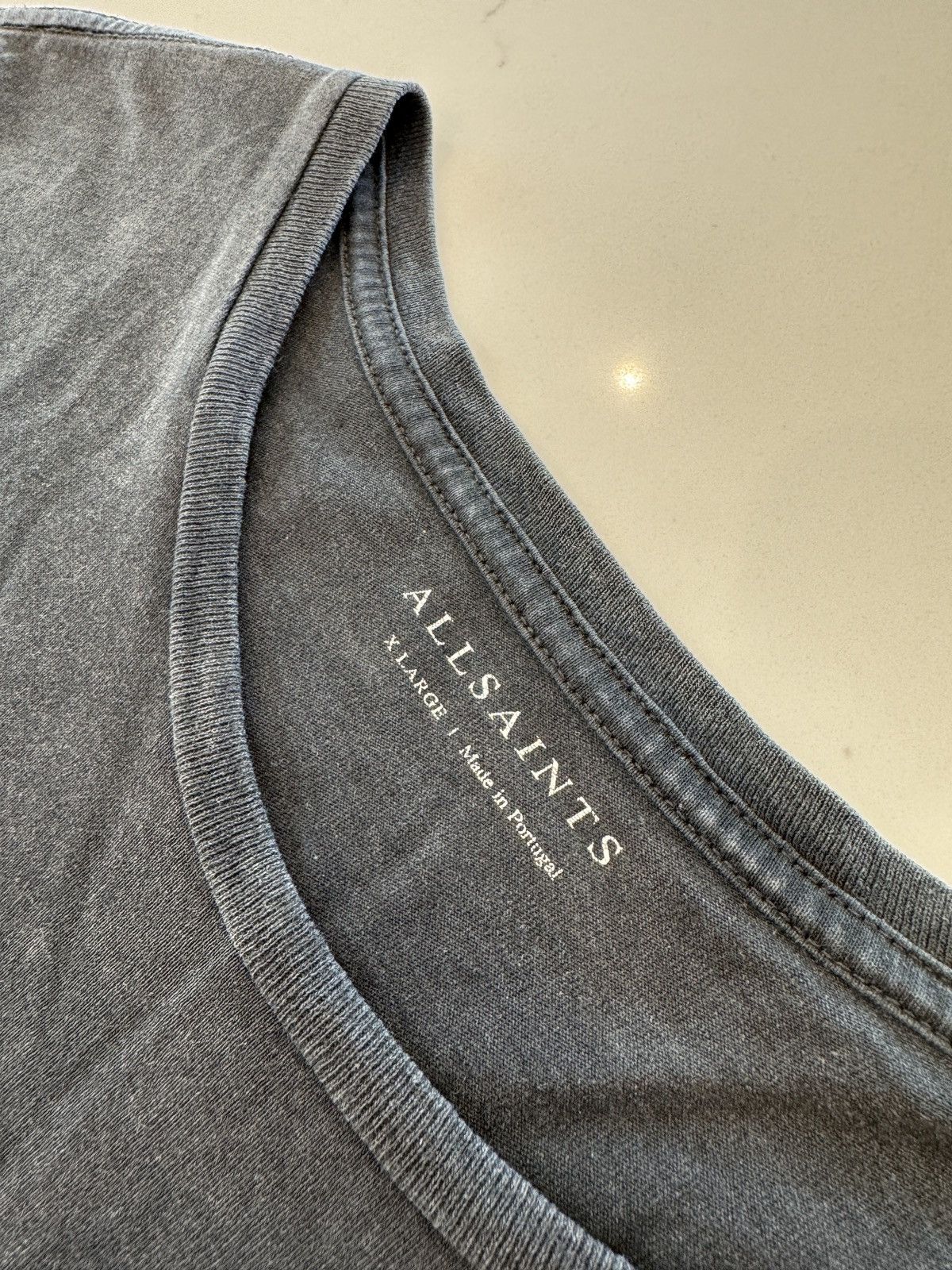 Allsaints AllSaints Distortion Washed Black Tee Size US XL / EU 56 / 4 - 2 Thumbnail