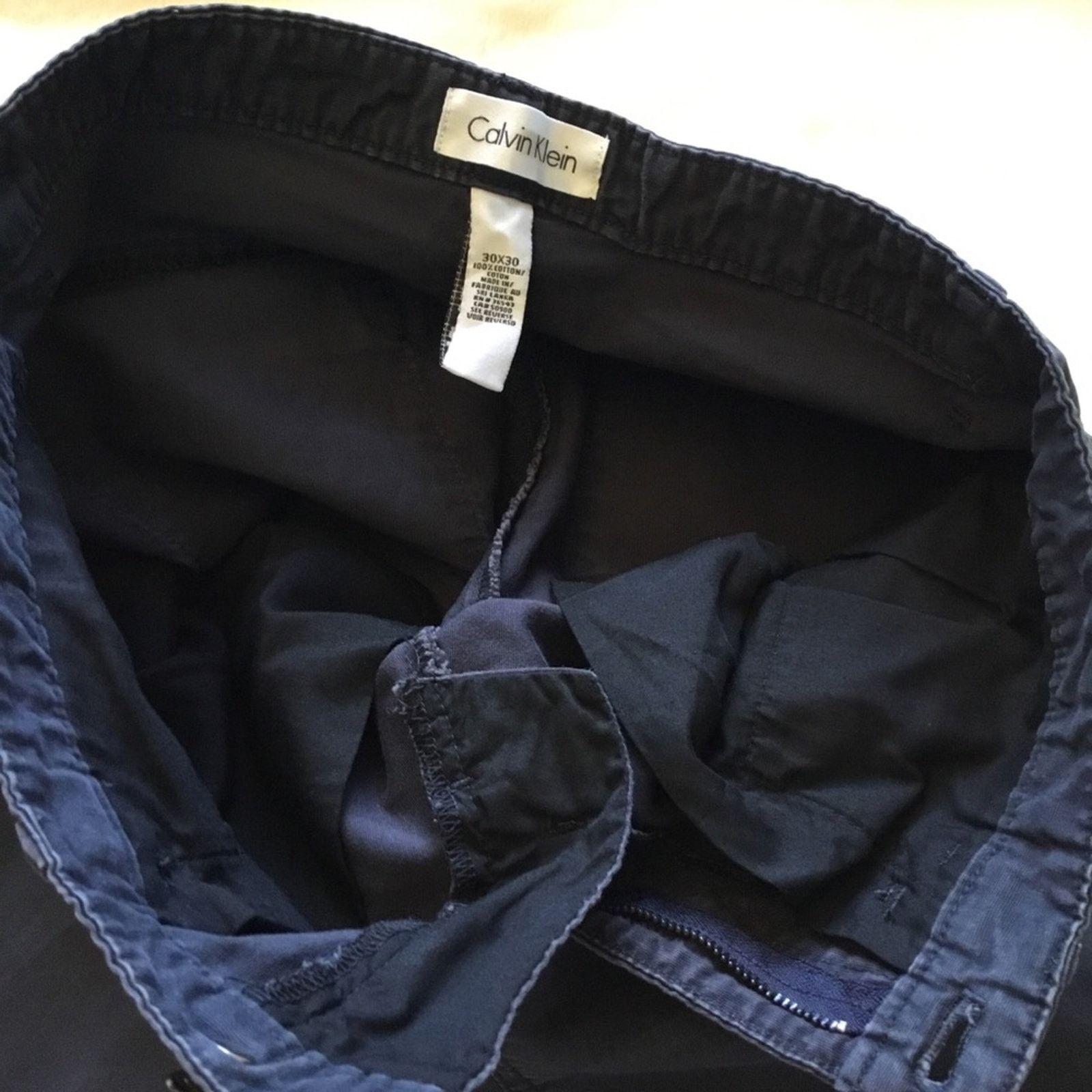 Calvin Klein Calvin Klein Black Men's Straight-Leg Flat Front Chinos Size US 30 / EU 46 - 12 Thumbnail