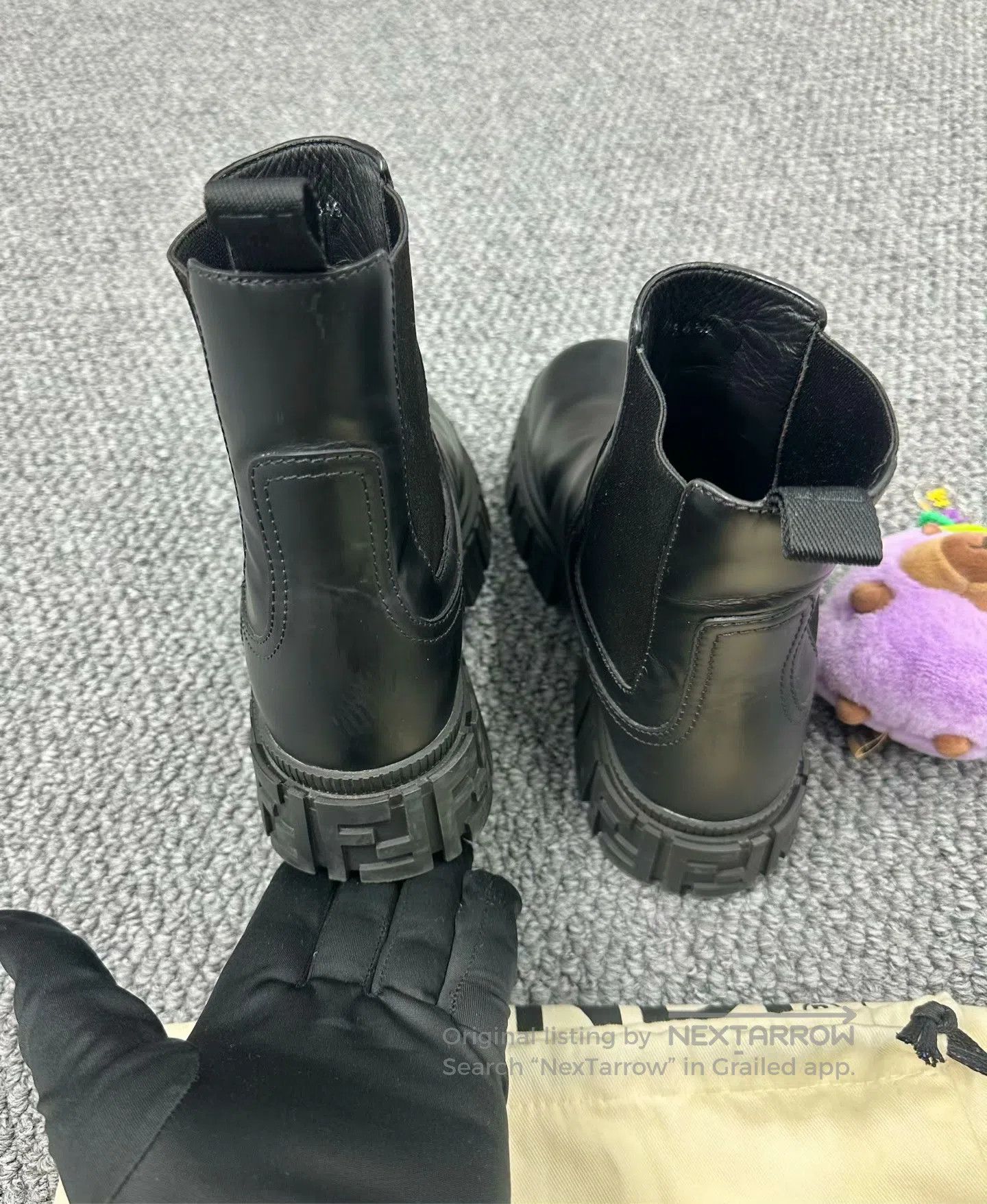 Fendi FENDI Black Tire Sole Chelsea Mid Boots| Size US 6 / IT 36 - 4 Thumbnail