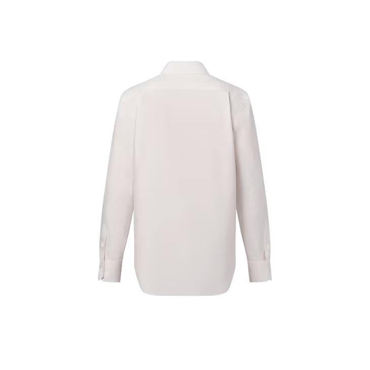 Louis Vuitton Long-Sleeved Silk and Cotton Blend Evening Shirt - 40 XL Size 40L - 4 Thumbnail