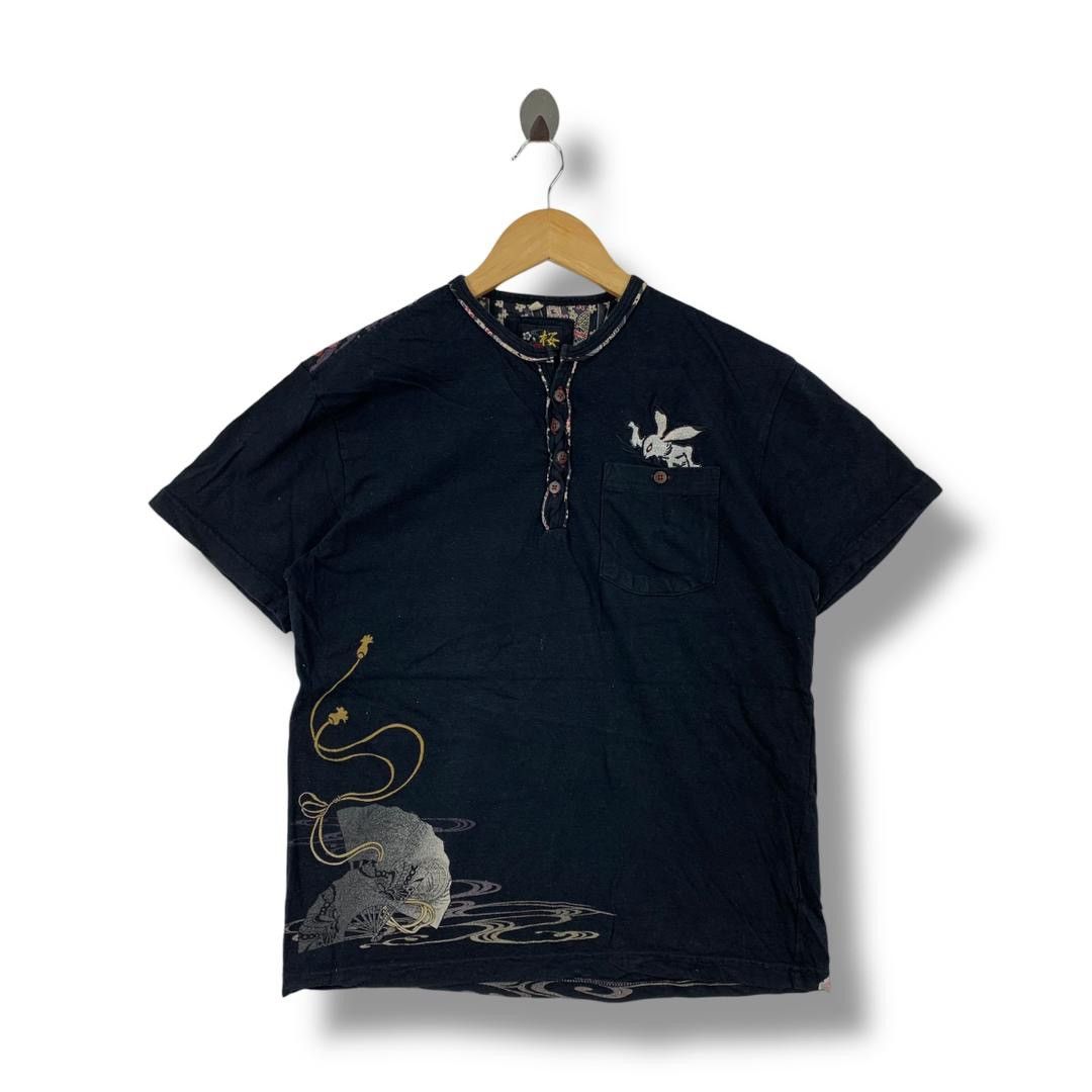 Bullet Noise × Japanese Brand Vintage BULLET NOISE japan culture overprint sukajan tee Size US M / EU 48-50 / 2 - 2 Thumbnail