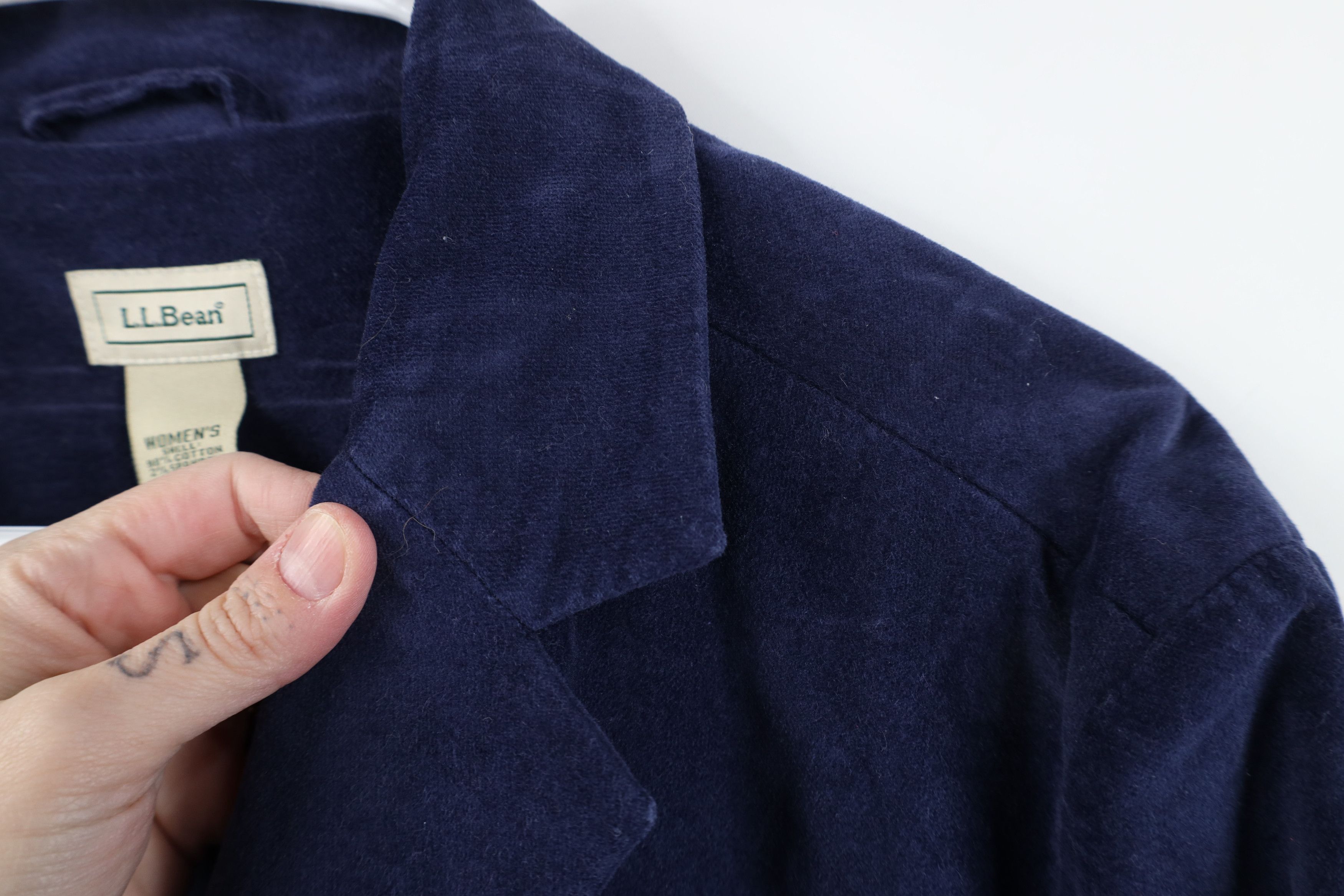 L.L. Bean Deadstock Vintage LL Bean Velour Suit Blazer Jacket Blue Size 3XL / US 20-22 - 7 Thumbnail
