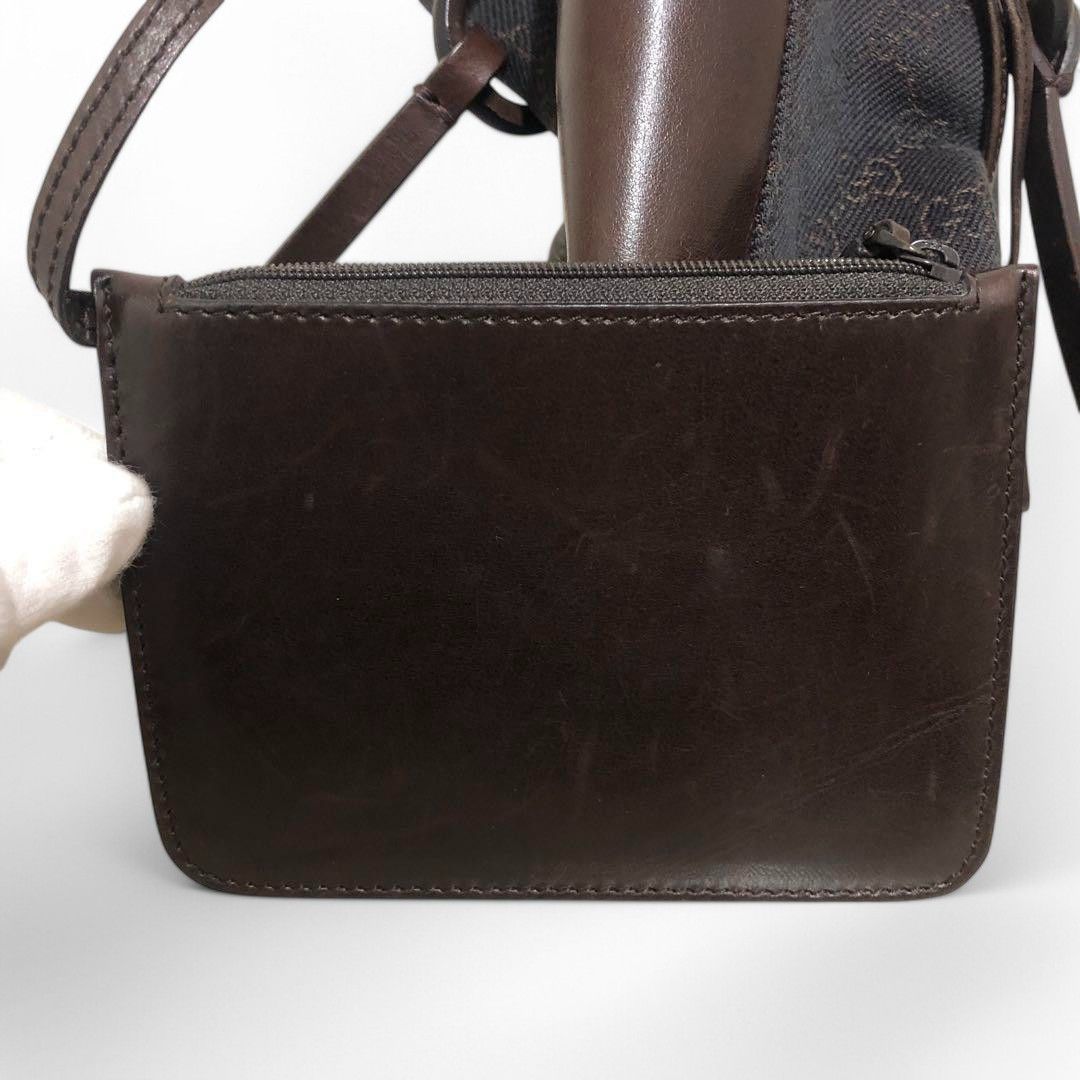Gucci Gucci - Tote Handbag Shoulder Bag Leather Black Monogram Size ONE SIZE - 8 Thumbnail