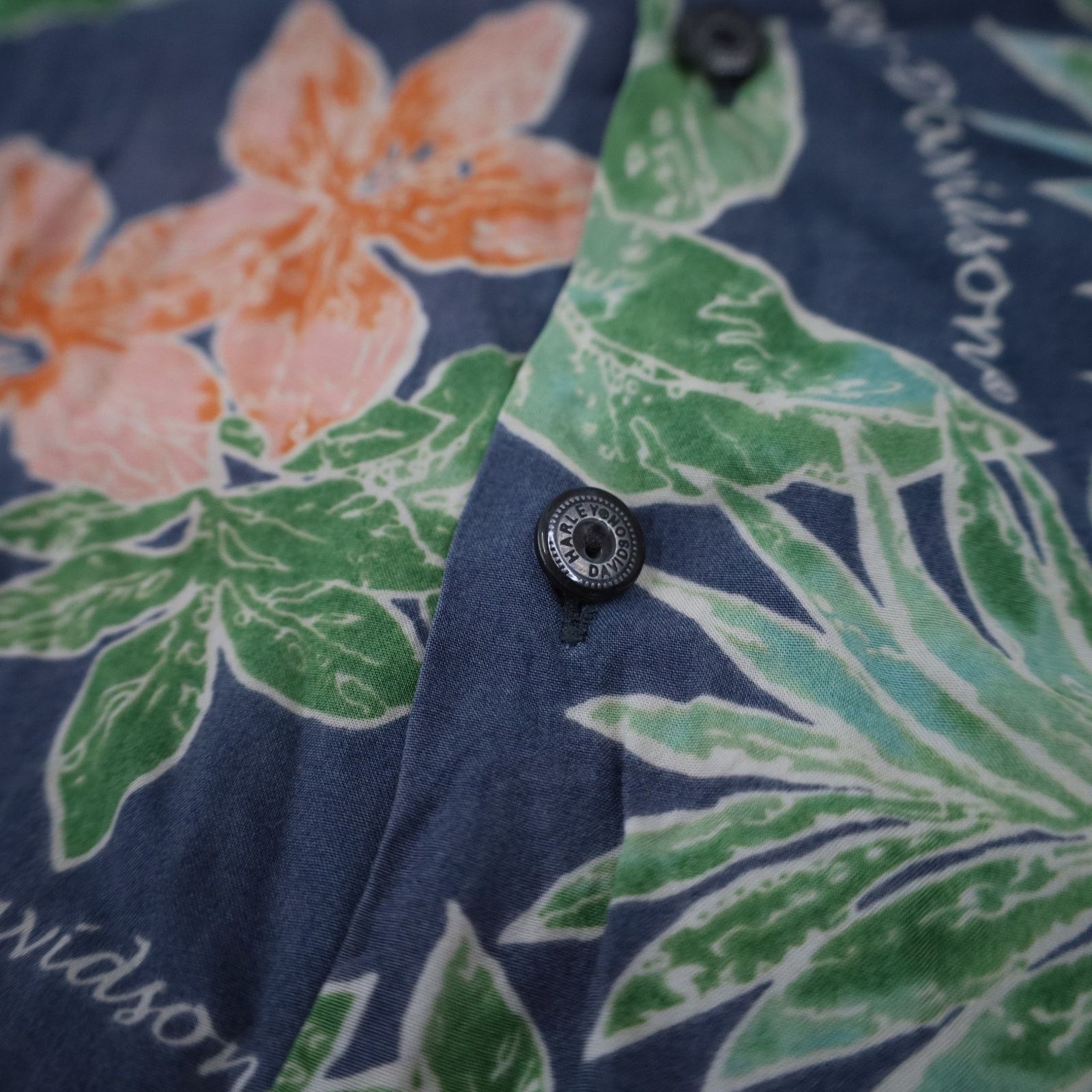 Harley Davidson × Vintage Vintage Harley Davidson Floral Hawaiian Button Up Shirt Size US XL / EU 56 / 4 - 5 Thumbnail
