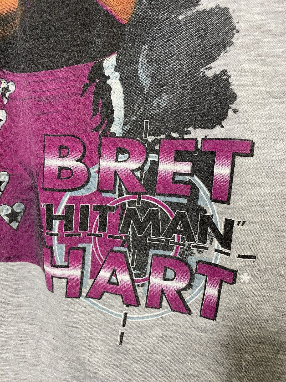 Vintage Vintage 90’s Bret Hart T-Shirt Vtg WWF Wrestling Tee Medium Size US M / EU 48-50 / 2 - 6 Thumbnail