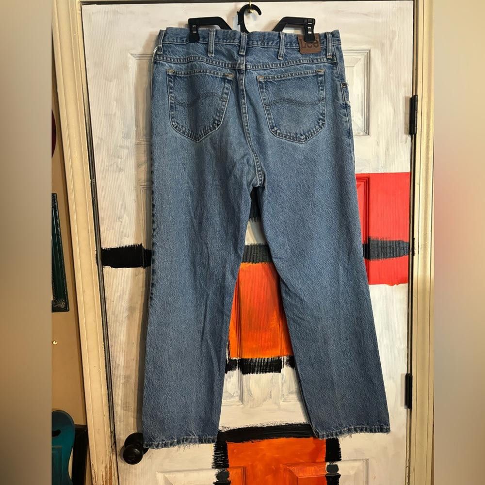 Lee Lee 38x30 denim distressed blue jeans Size US 38 / EU 54 - 3 Thumbnail