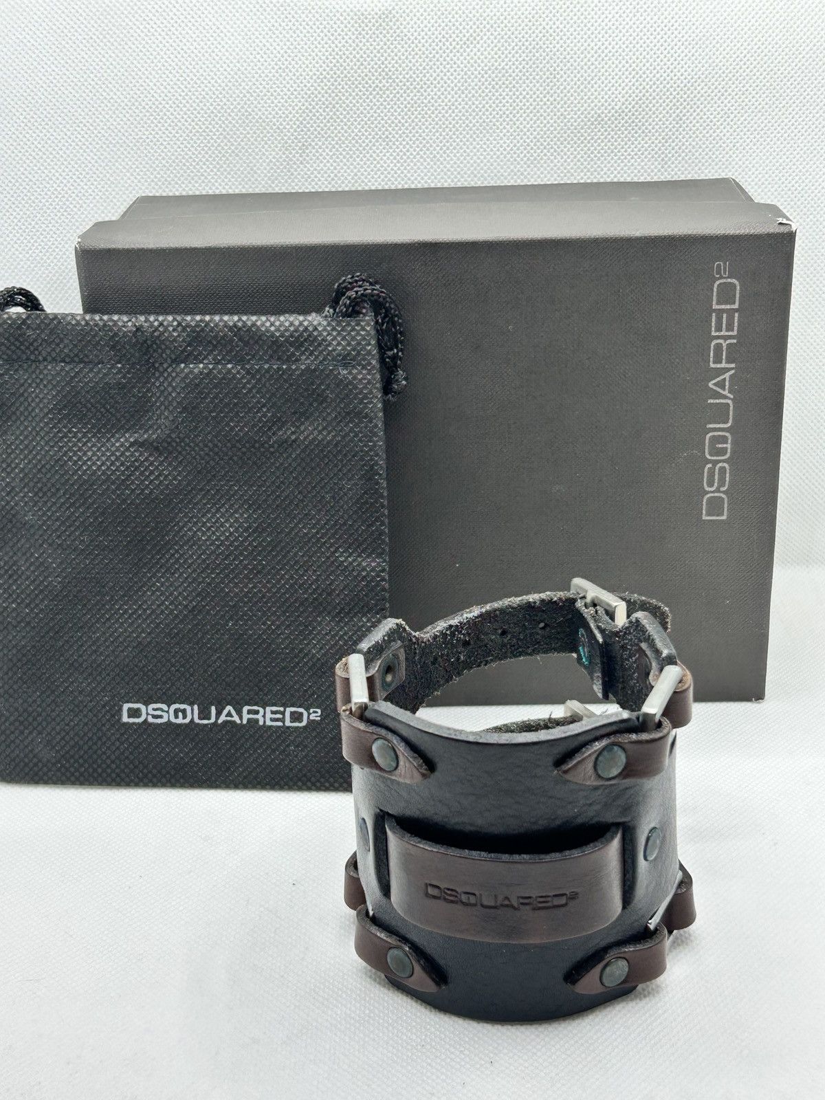Dsquared2 DSQUARED Runway Leather Cuff Bracelet Made in Italy Size ONE SIZE - 1 Thumbnail
