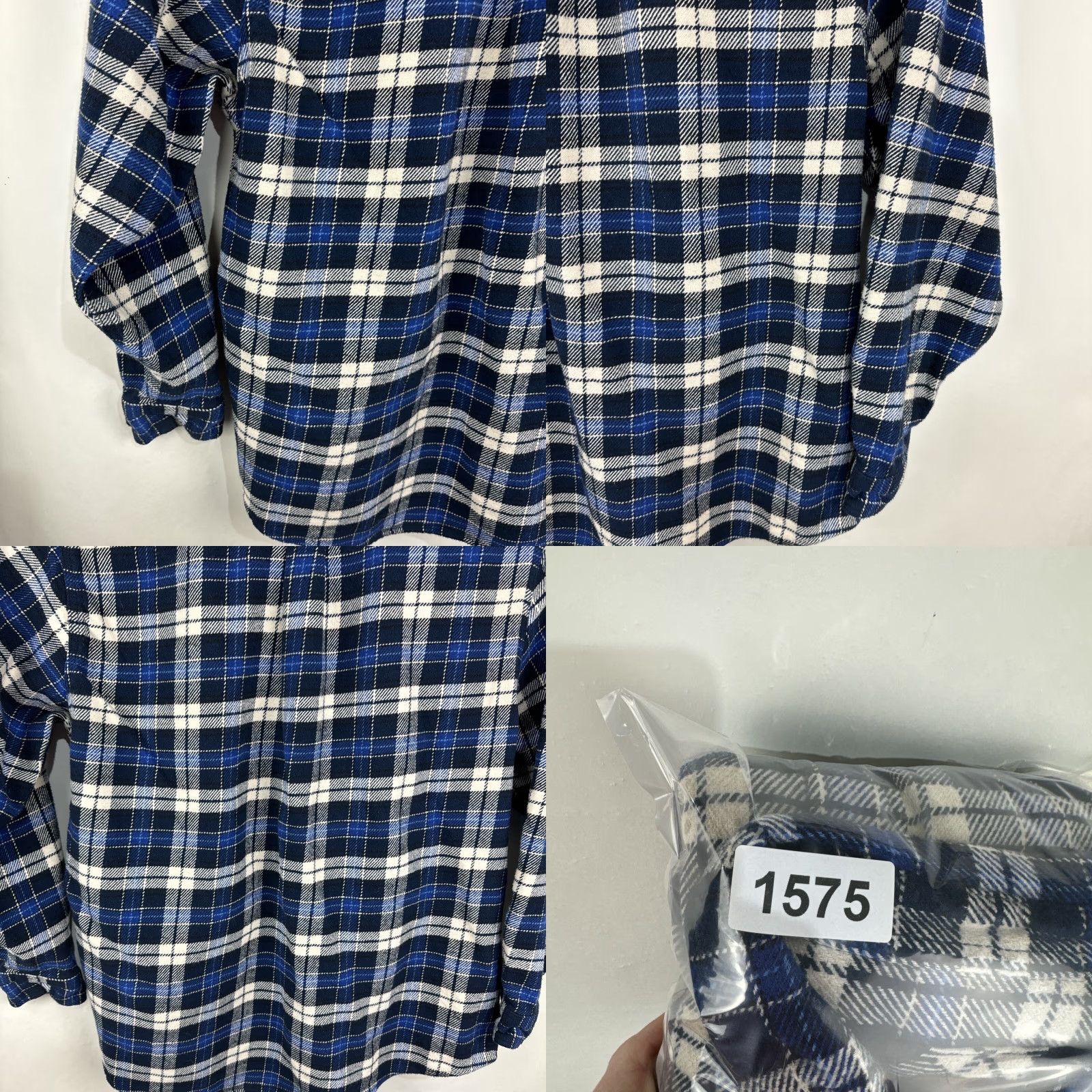 Orvis Orvis Mens XXL Blue White Plaid Thick Heavy Button Flannel Shacket Shirt Pockets Senior instruction Size US XXL / EU 58 / 5 - 10 Thumbnail