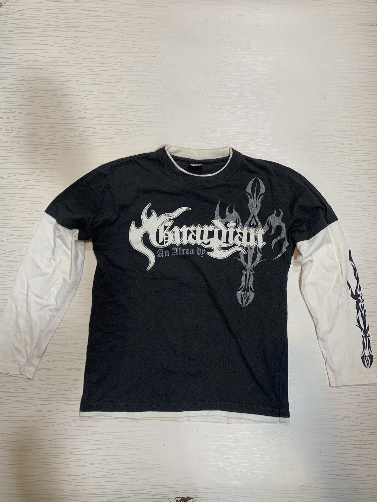 Japanese Brand Guardian Gothic Flame Layered Long Sleeve Tee Size US L / EU 52-54 / 3 - 1 Thumbnail