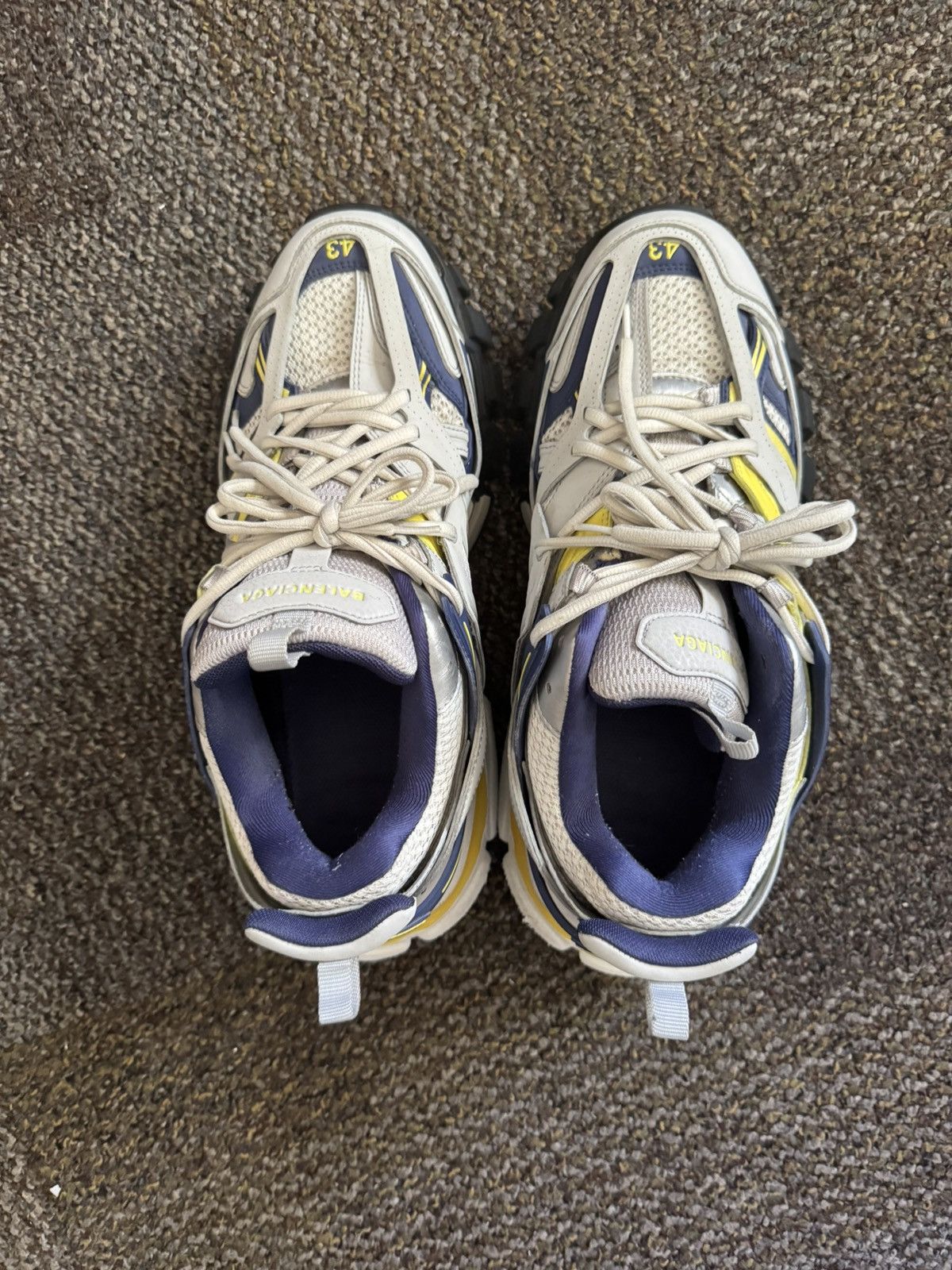 Balenciaga Balenciaga Track Sneaker 'White Dark Blue Yellow' Size US 10 / EU 43 - 6 Thumbnail