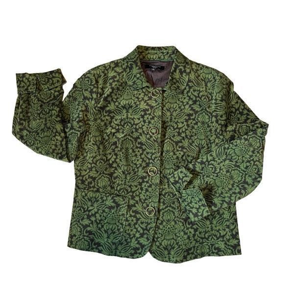 Vintage Vintage Talbots corduroy green paisley scroll jacket Size XL / US 12-14 / IT 48-50 - 3 Thumbnail