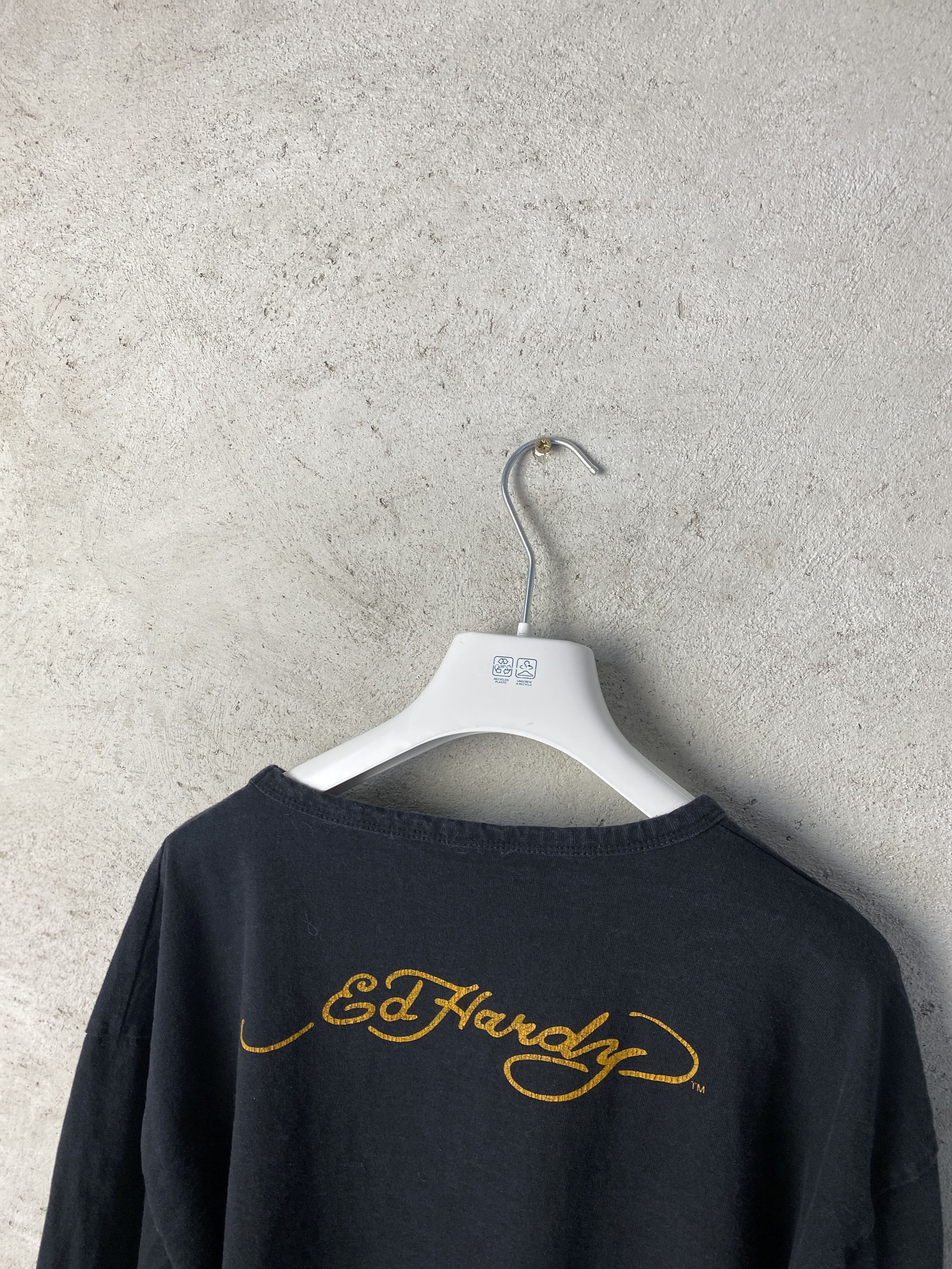 Ed Hardy Ed Hardy big logo long sleeve t-shirt tee y2k 00s Size US XXL / EU 58 / 5 - 4 Thumbnail