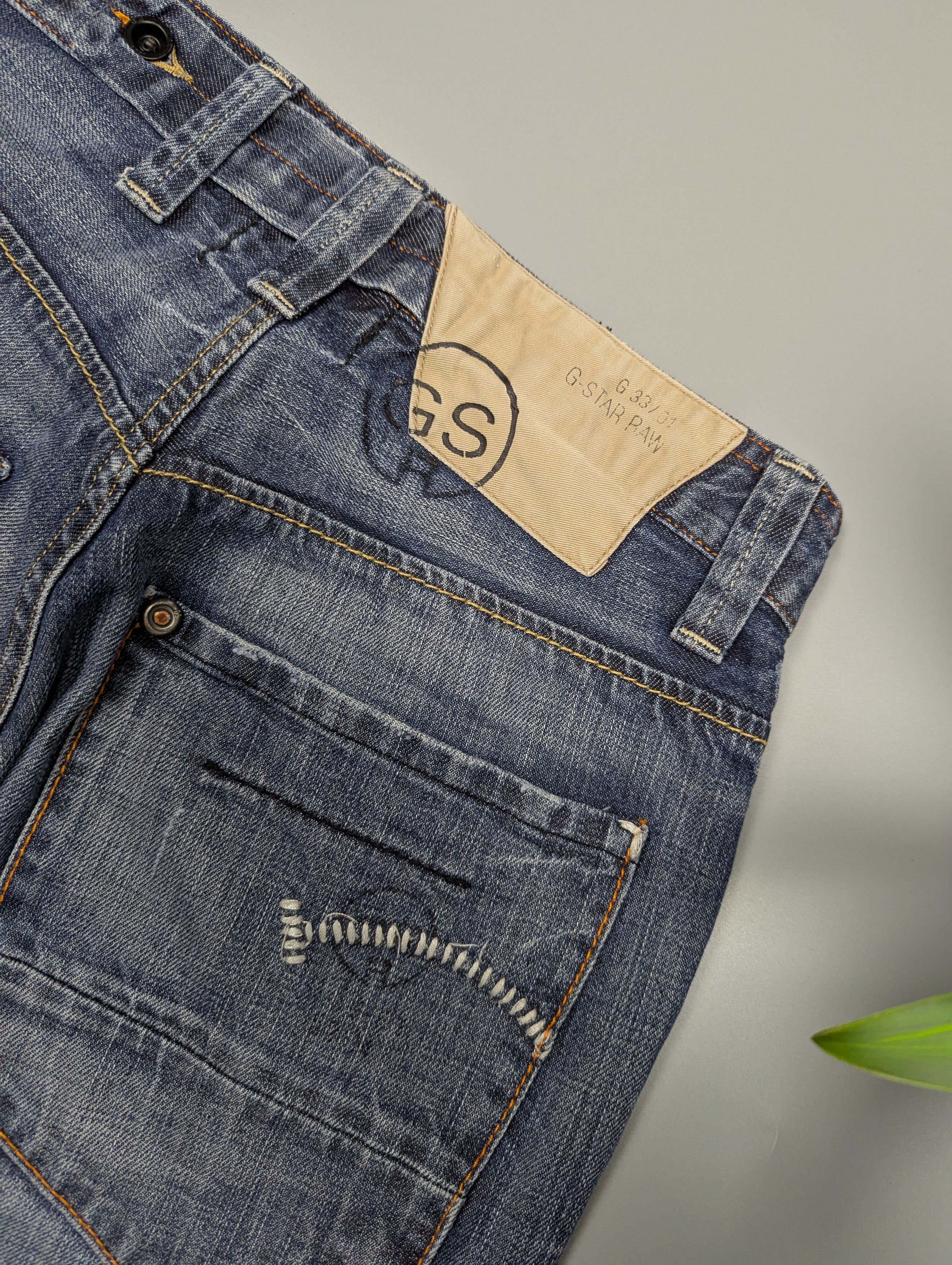G-Star × Vintage G-STAR RAW Vintage Radar Narrow Rope Straight Leg Blue Jeans Size US 30 / EU 46 - 10 Thumbnail