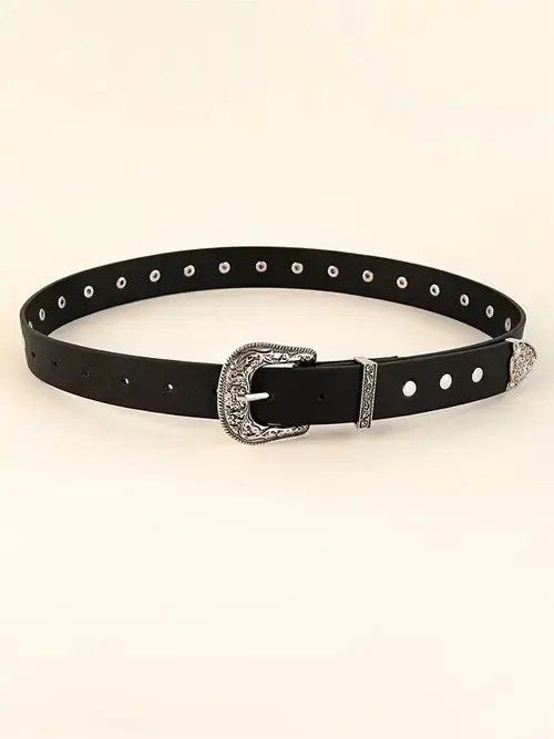 Japanese Brand Y2K Buckle PU Leather Belt Size ONE SIZE - 3 Thumbnail