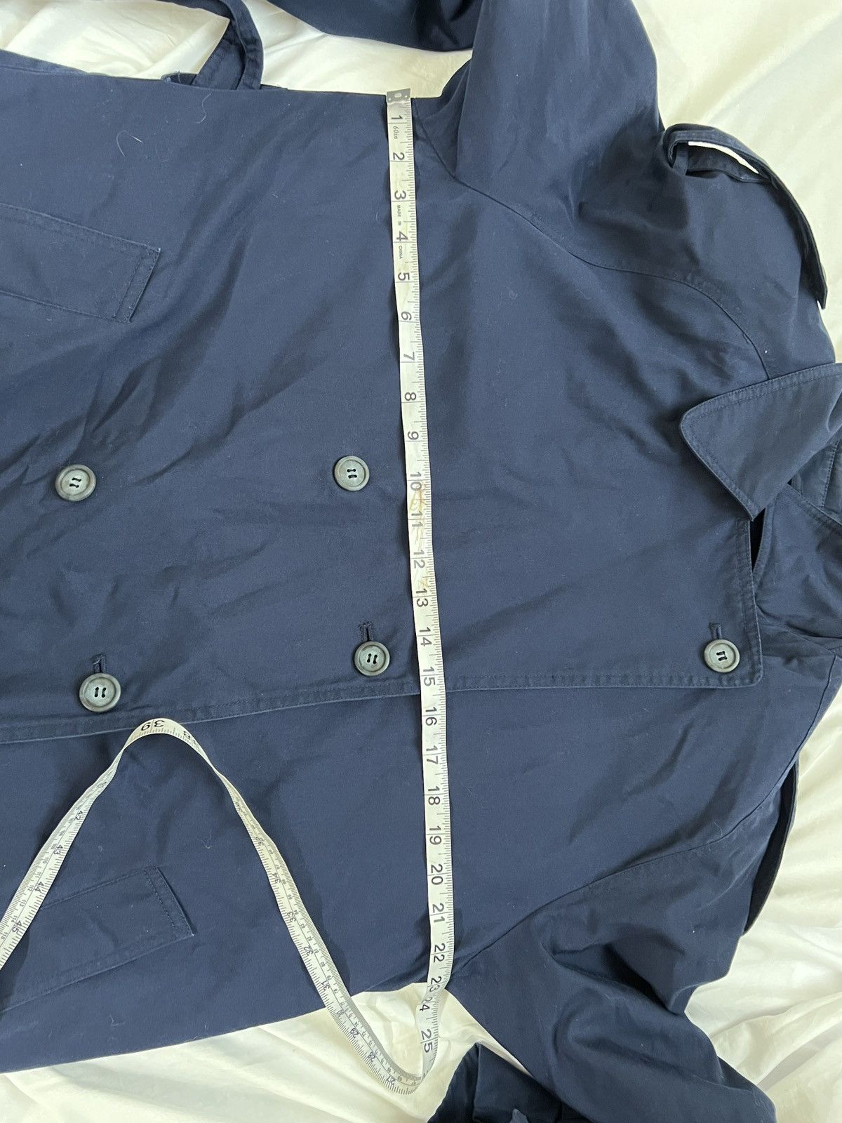 London Fog London Fog Navy Double-Breasted Trench Coat Size XL / US 12-14 / IT 48-50 - 9 Thumbnail
