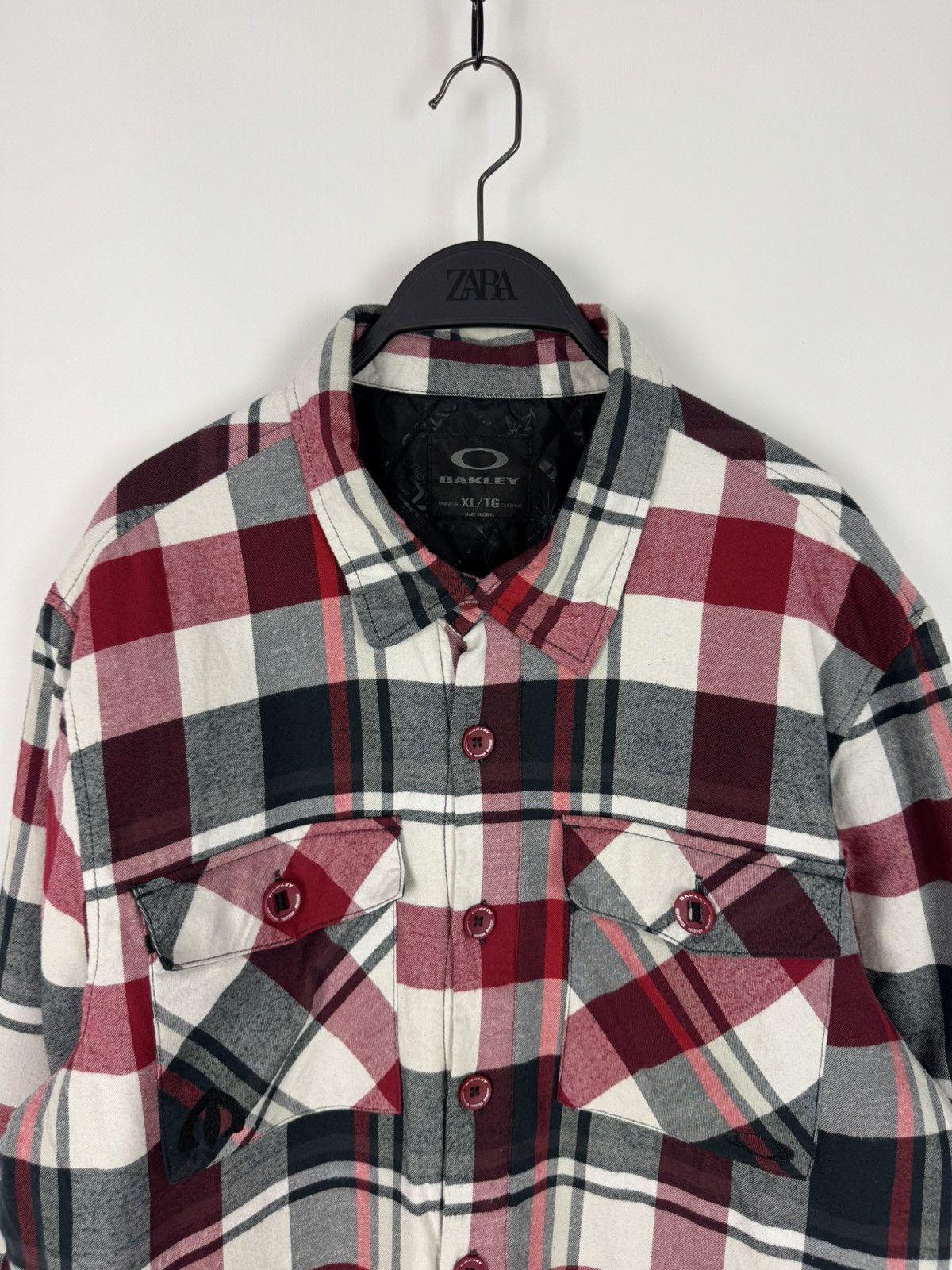 Oakley Oakley Quilted Flannel Overshirt Jacket Size US XL / EU 56 / 4 - 4 Thumbnail