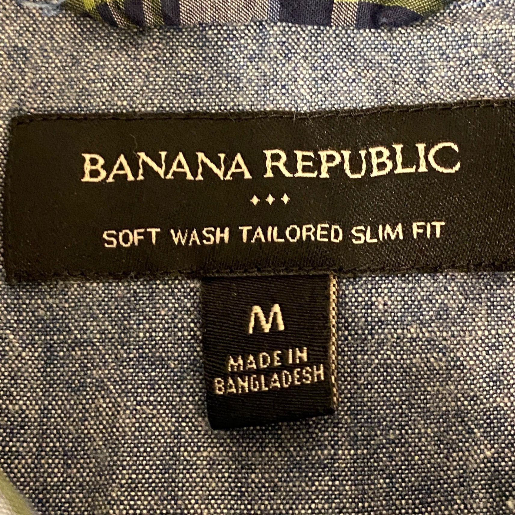 Banana Republic Banana Republic Shirt Mens Medium Long Sleeve Button-Up Plaid Slim Fit Cotton Blue Size US M / EU 48-50 / 2 - 3 Thumbnail