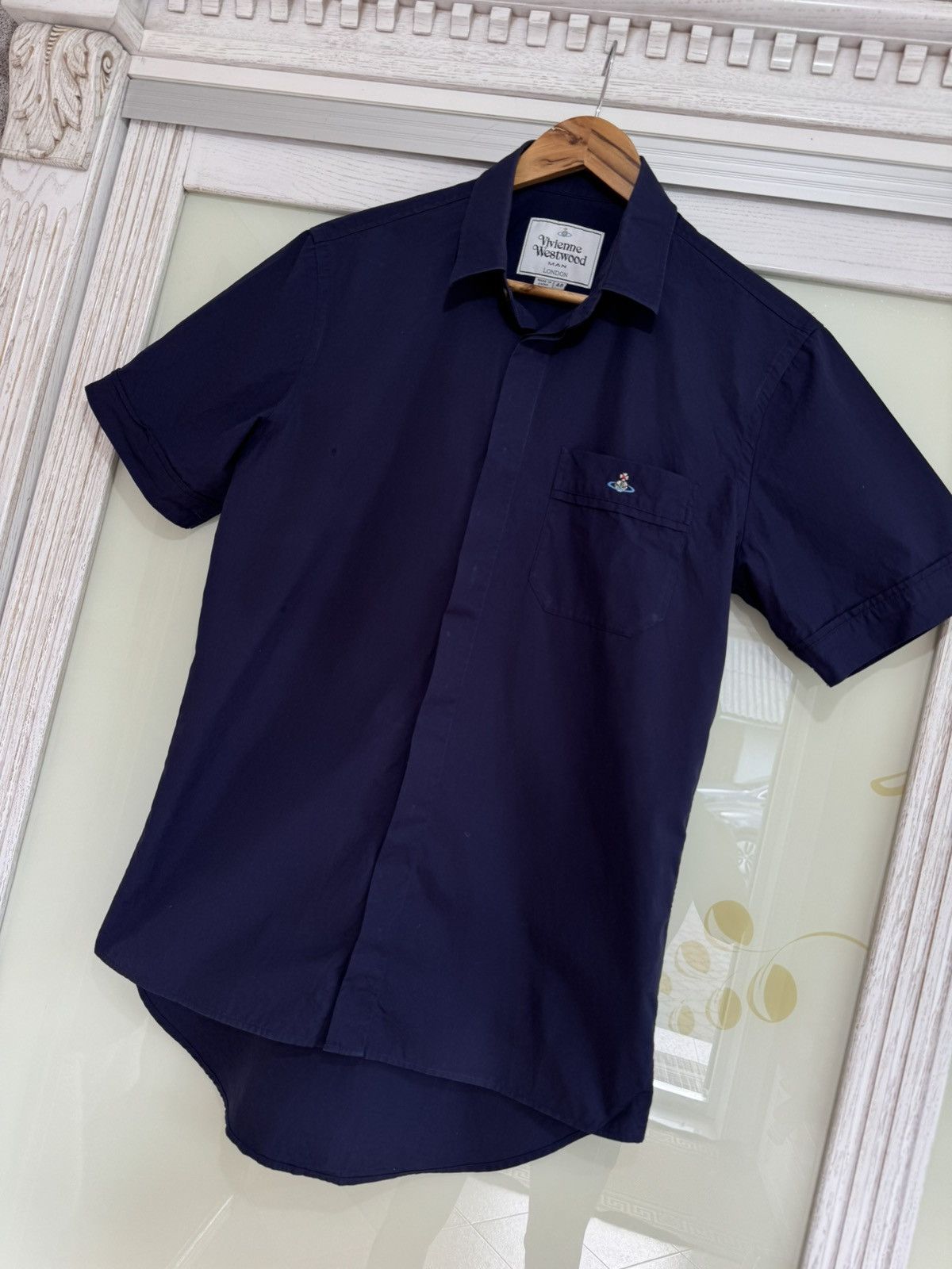 Vivienne Westwood Vivienne Westwood Navy Blue Short Sleeve Shirt Size US M / EU 48-50 / 2 - 3 Thumbnail