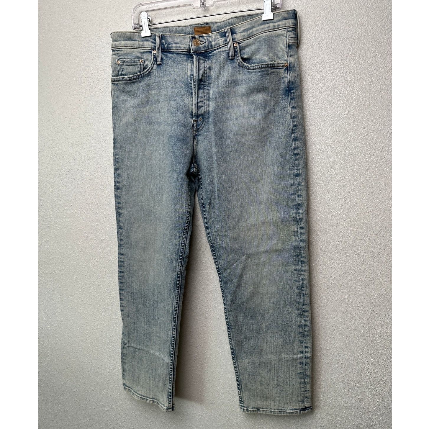 Other Mother Tomcat Straight Jeans Blue 33 Button Marrakesh Days Size 33" - 2 Thumbnail