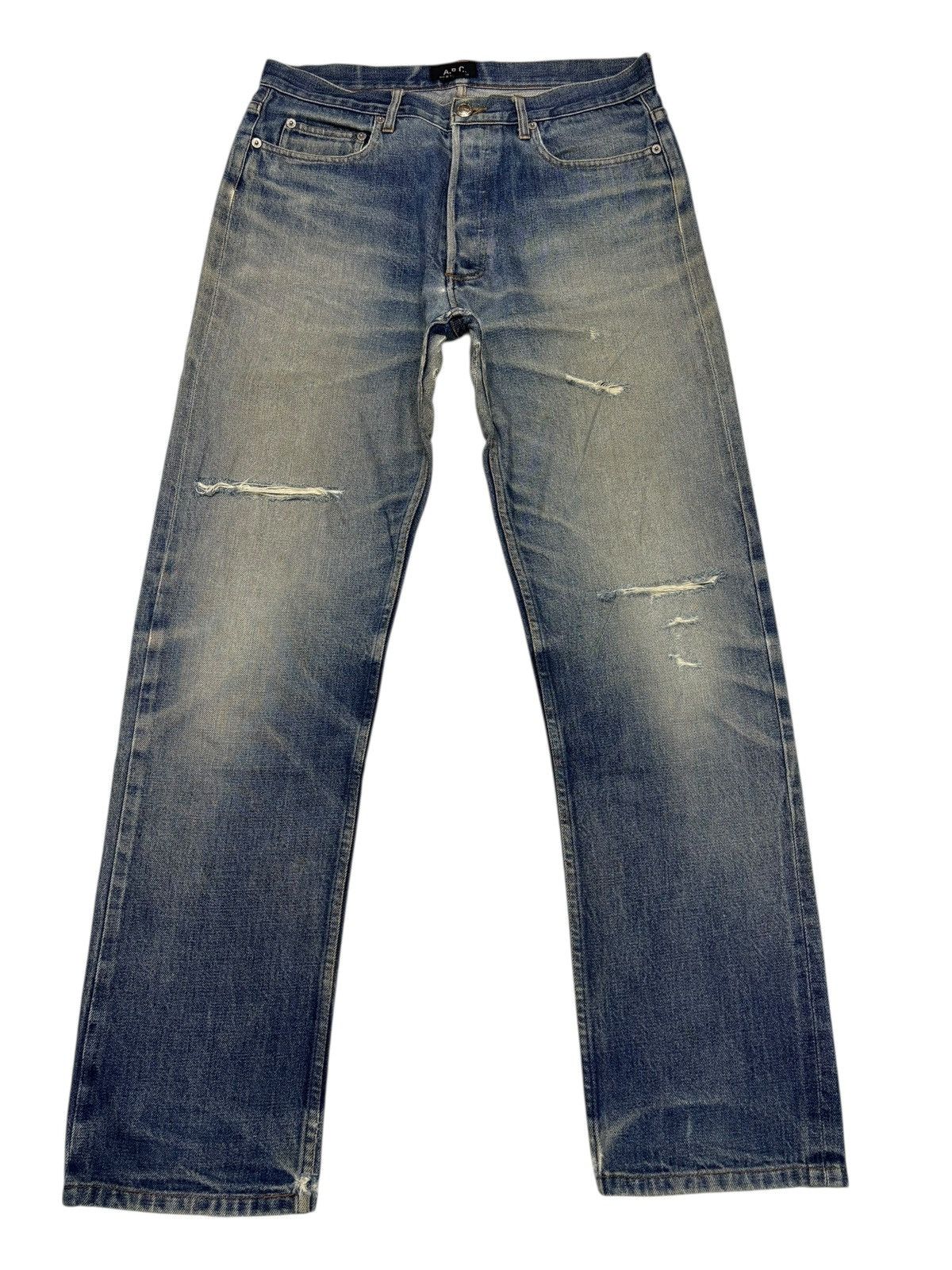 A.P.C. A.P.C Selvedge Distressed Repair Jeans Size US 32 / EU 48 - 8 Thumbnail