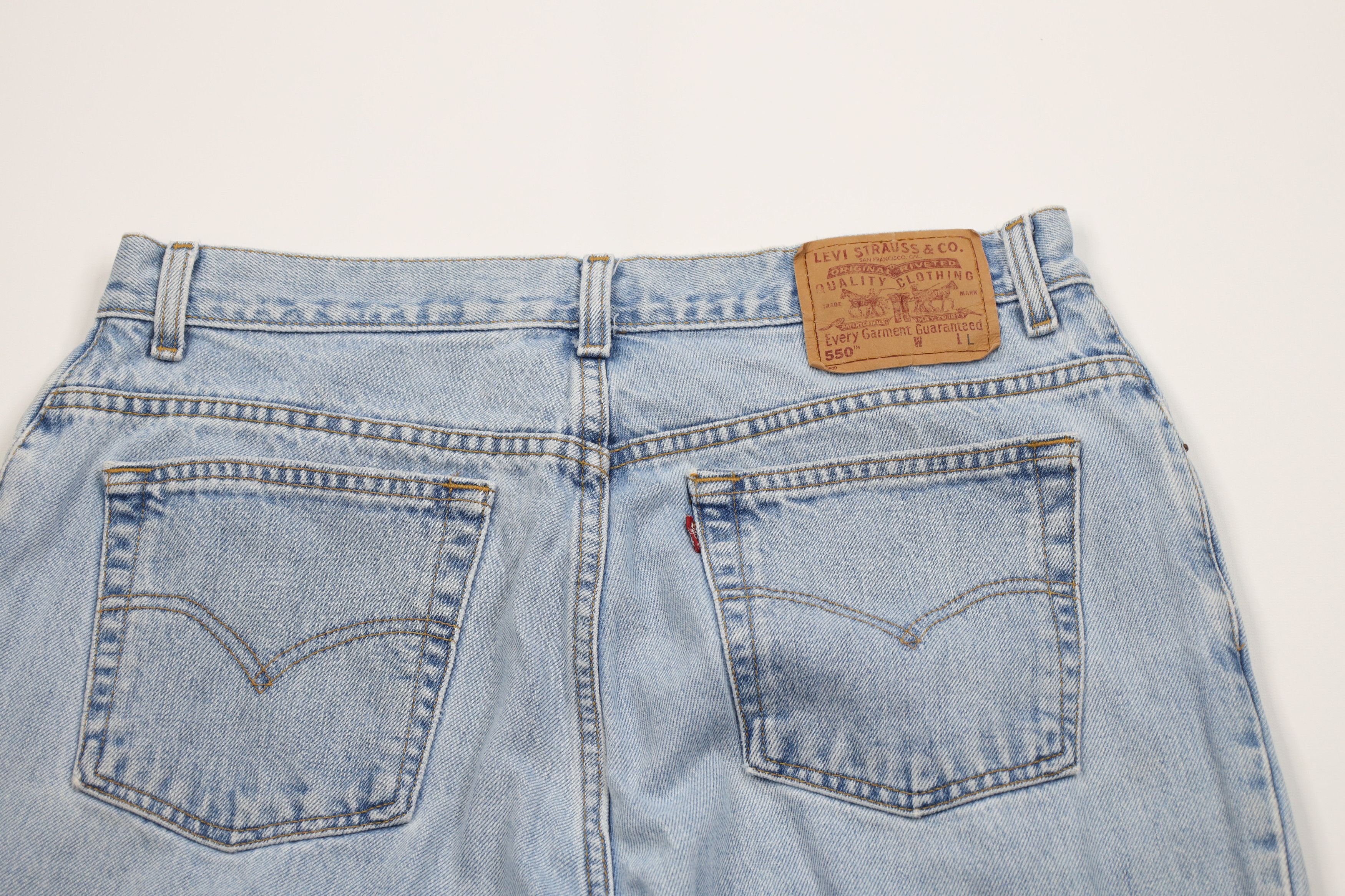 Levi's Vintage 90s Levis 550 Relaxed Fit Tapered Leg Denim Jeans Size 38" / US 16 / IT 52 - 11 Thumbnail