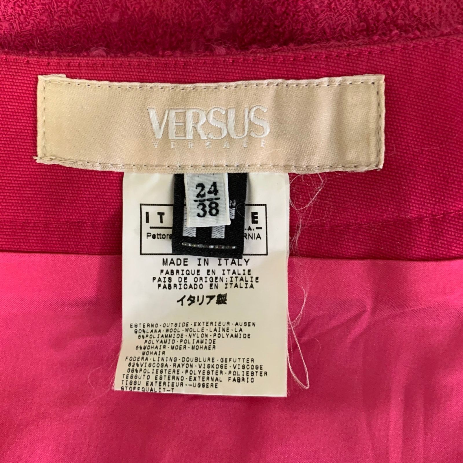 Versace VERSUS by GIANNI VERSACE Size 2 Pink Wool Blend Mini Skirt Size 26" / US 2 / IT 38 - 4 Thumbnail