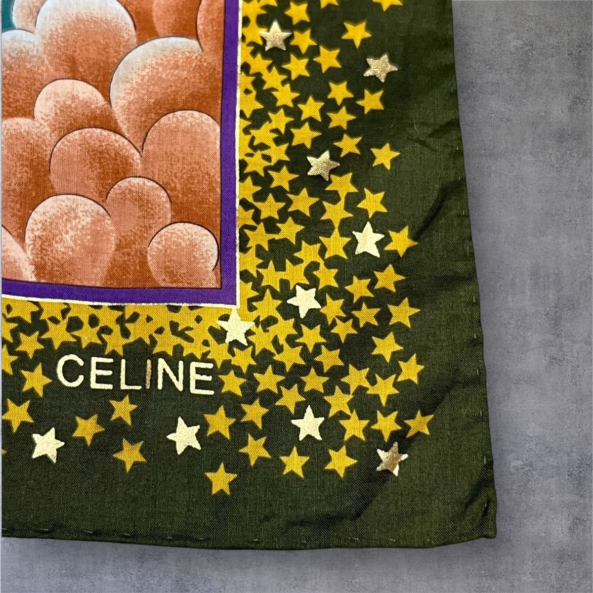 Celine Ultra Rare Vintage CELINE Cosmic Globe Bandana Pocketsquare Size ONE SIZE - 7 Thumbnail