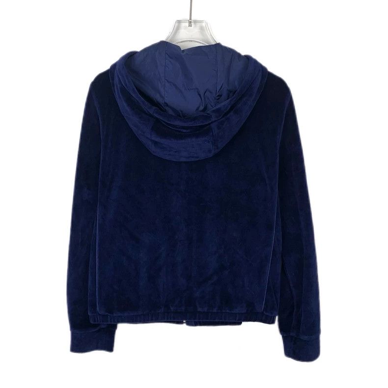 Prada Prada Blue logo adhesive velvet hooded zipper jacket 2501-N Size US XS / EU 42 / 0 - 2 Thumbnail