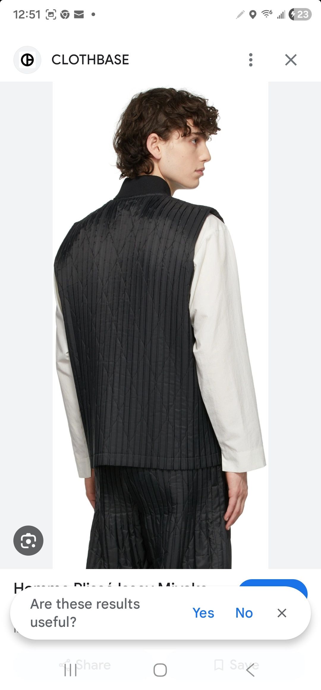 Issey Miyake Homme Plissé Issey Miyake Black Padded Pleats Vest Size 2/M Size US M / EU 48-50 / 2 - 4 Thumbnail