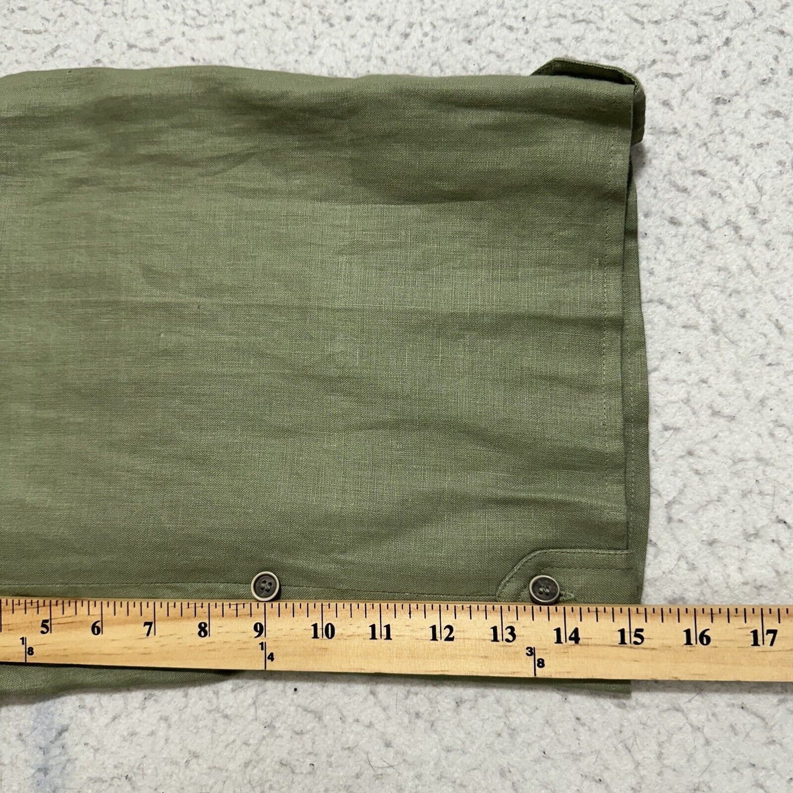 Other Style & Co 6 Pure Linen Green Straight Leg Capri Pants Size 28" / US 6 / IT 42 - 13 Thumbnail