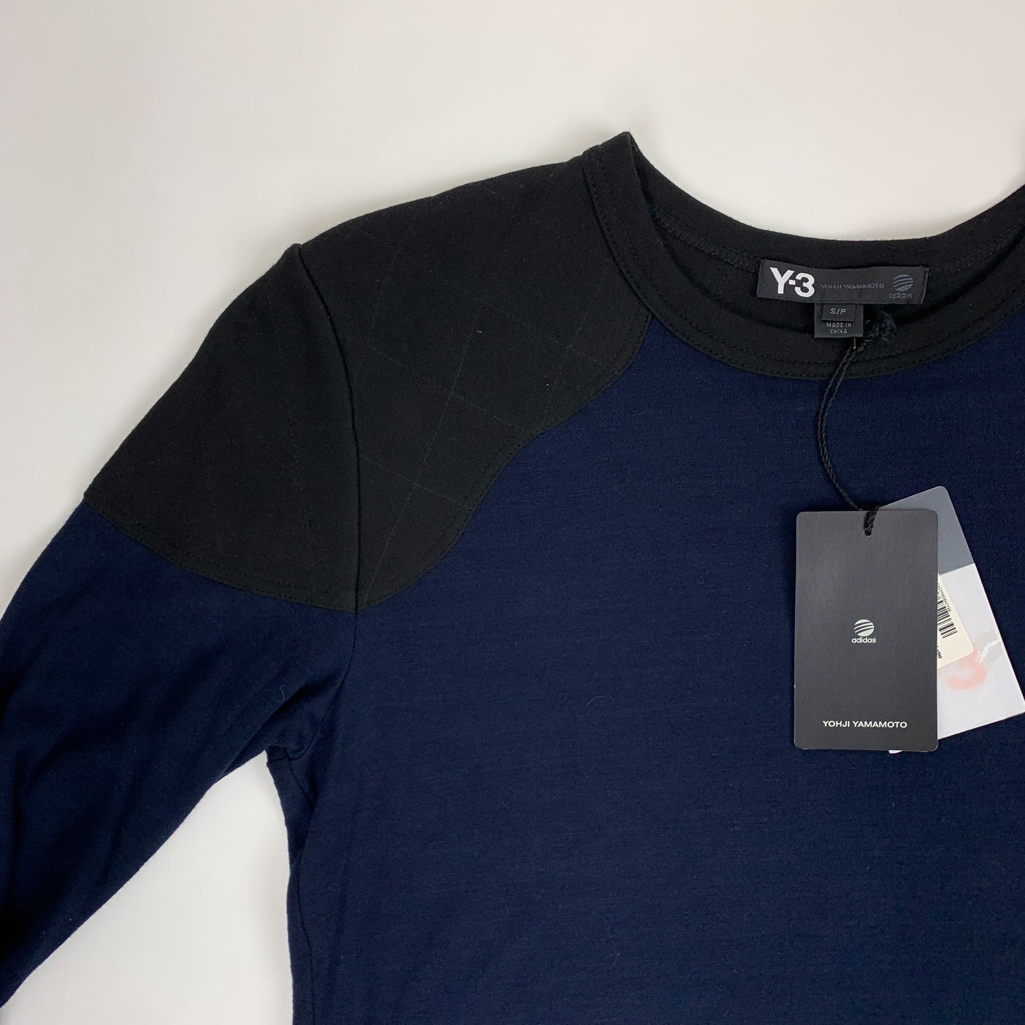 Adidas × Y-3 Y-3 Yohji Yamamoto Mens Navy & Black Crewneck Shirt Shoulder Size US S / EU 44-46 / 1 - 7 Thumbnail
