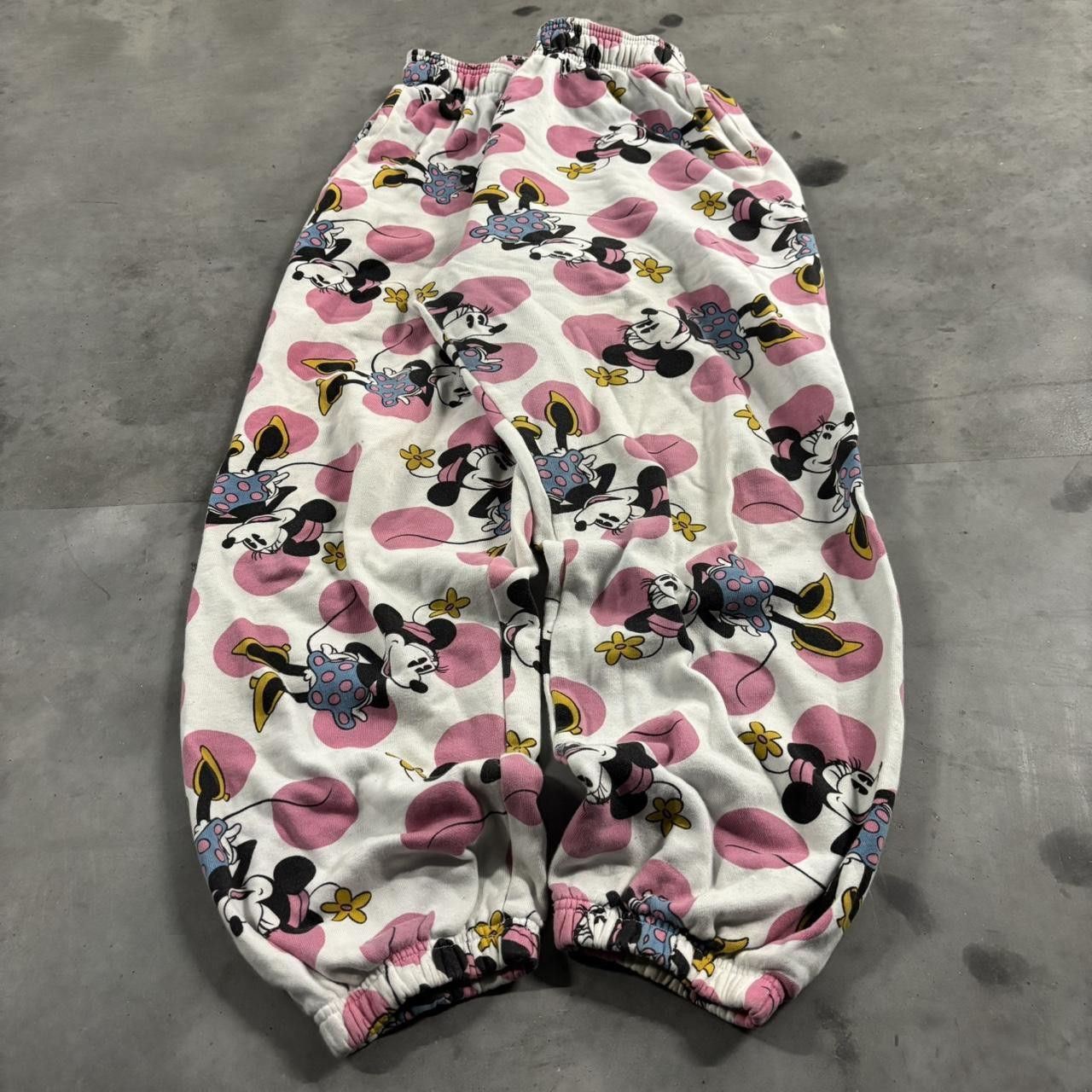 Disney Vintage Y2K/2000s Cute Disney Minnie Mouse White/Pink Essential Sweatpants! Size 30" / US 8 / IT 44 - 1 Thumbnail