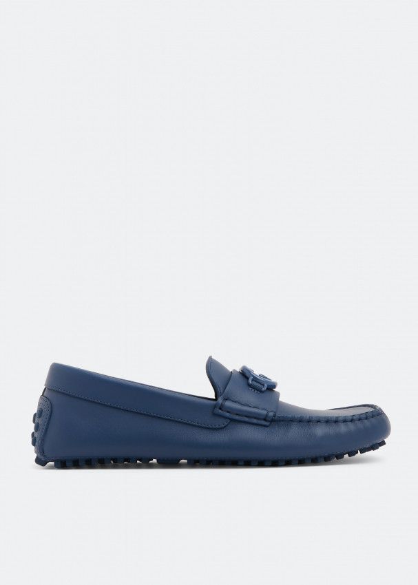 o1s1wg110125 Interlocking G Drivers Loafers in Blue