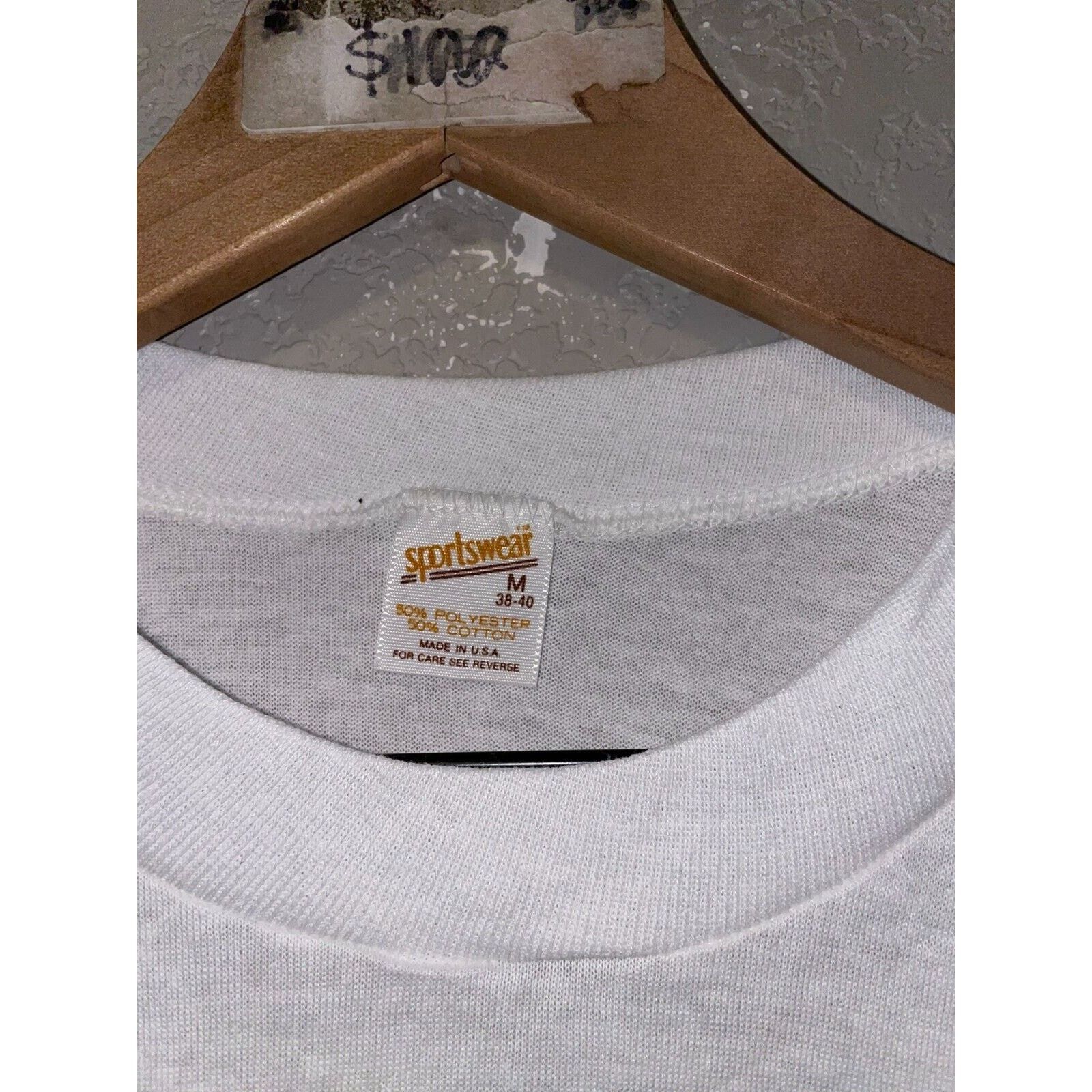 Vintage Vintage White Long Sleeve Shirt Test Print Tee 80s VTG Size US M / EU 48-50 / 2 - 4 Thumbnail