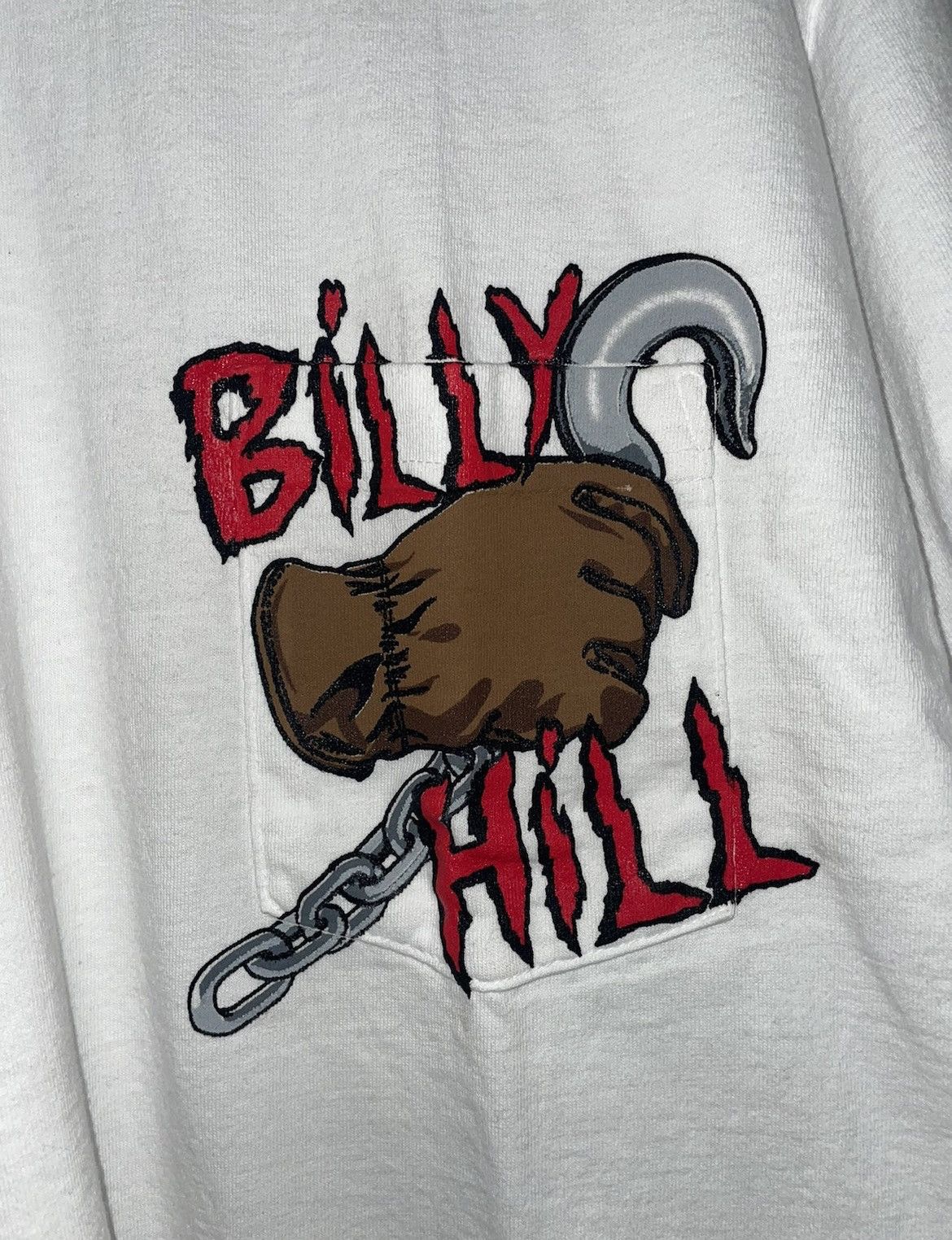 image of Billy Hill Hook Pocket Tee White Size Xl, Men's