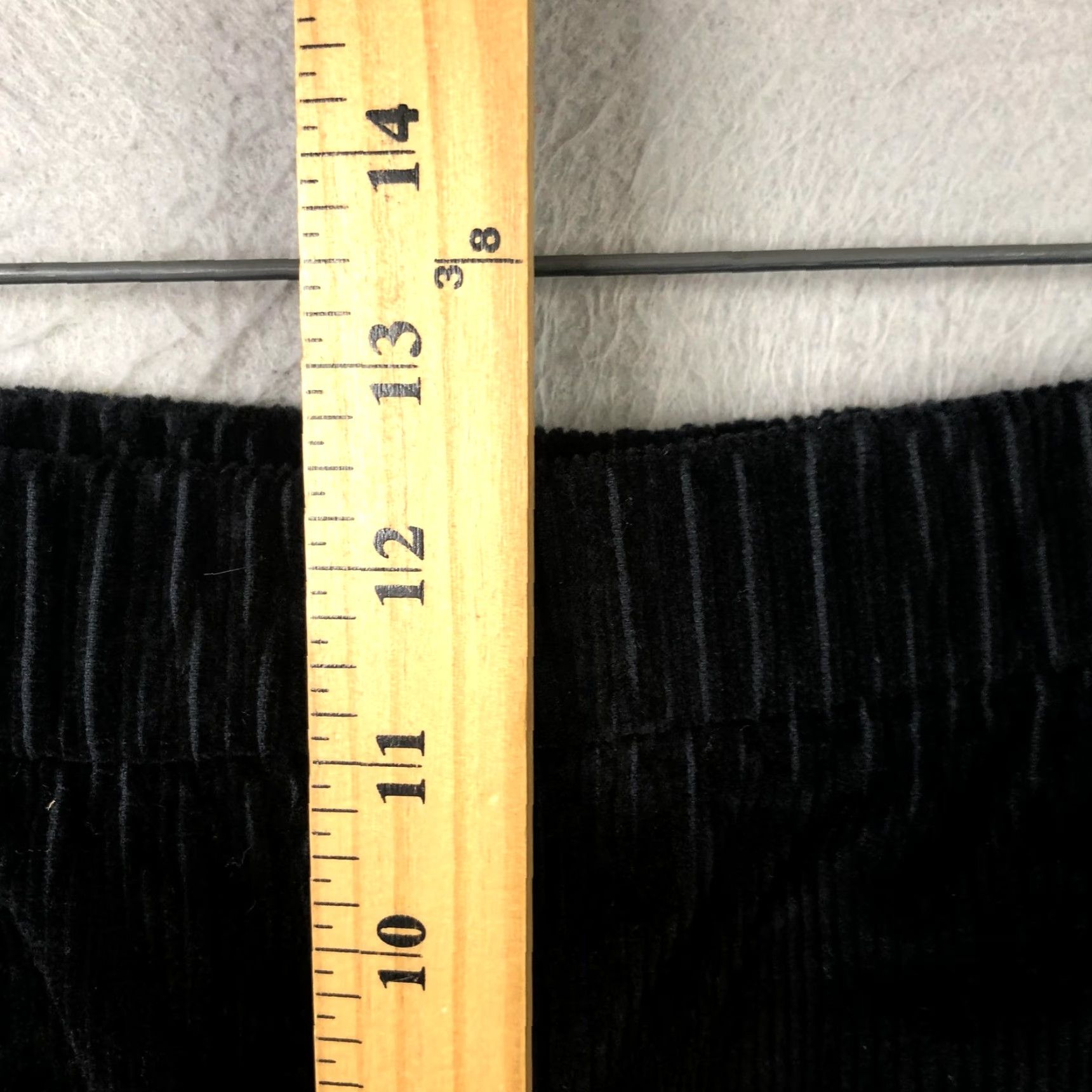Denim & Co. Denim & Co. Pants Women L Black Corduroy Straight Leg Pull On Stretch Size 36" / US 14 / IT 50 - 5 Thumbnail