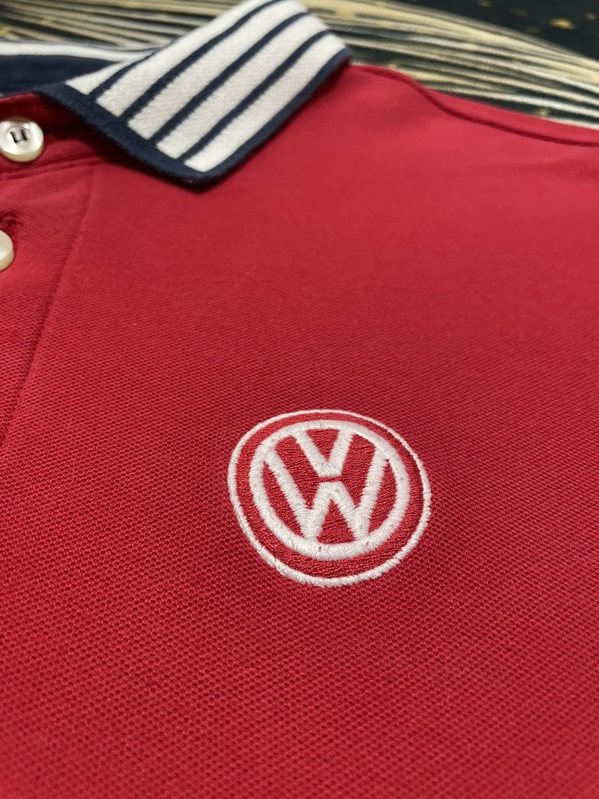 Vintage Vintage Polo T-Shirt Volkswagen Size US L / EU 52-54 / 3 - 2 Thumbnail