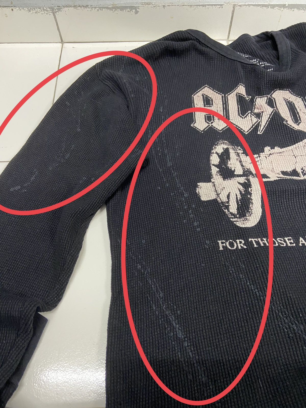 AC/DC ACDC FOR THOSE ABOUT TO ROCK 2005 WAFFLE LONG SLEEVE Size US XL / EU 56 / 4 - 8 Thumbnail