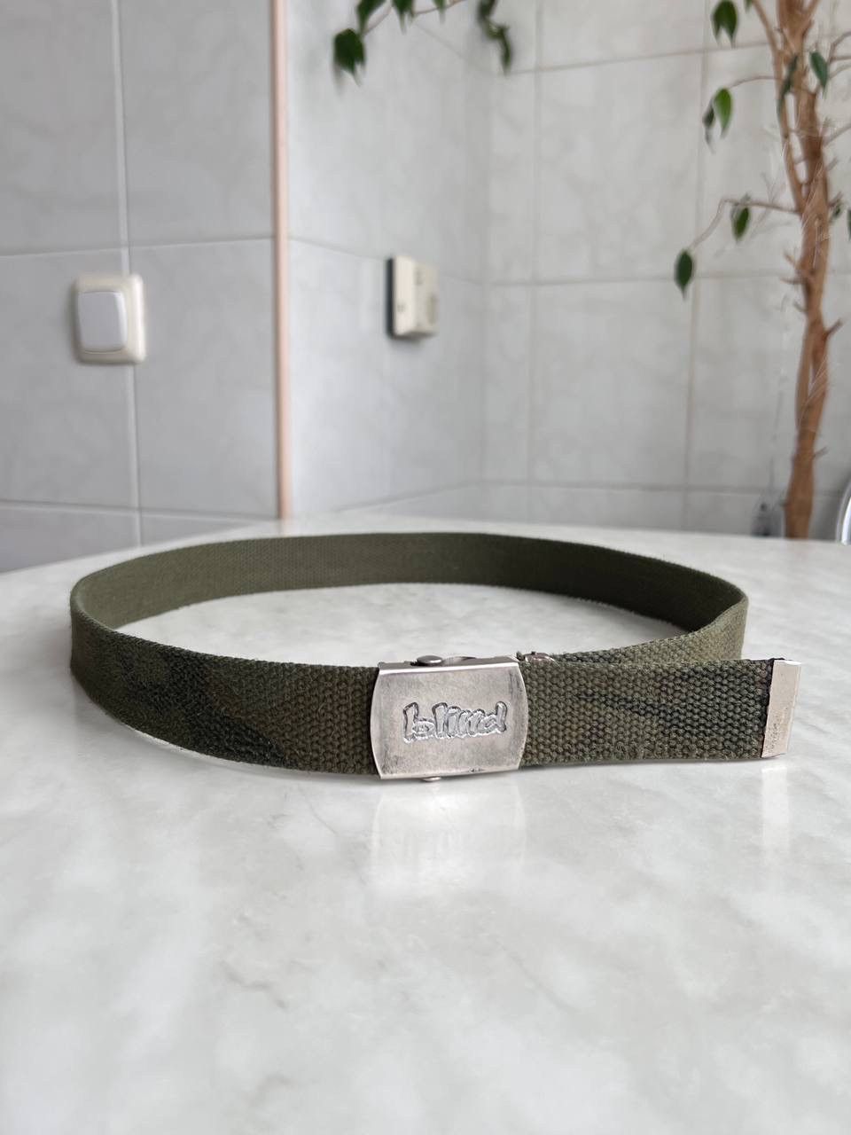 Girl Skateboards 90s Vintage Blind Skateboard Camo Military Army style belt Size ONE SIZE - 1 Thumbnail