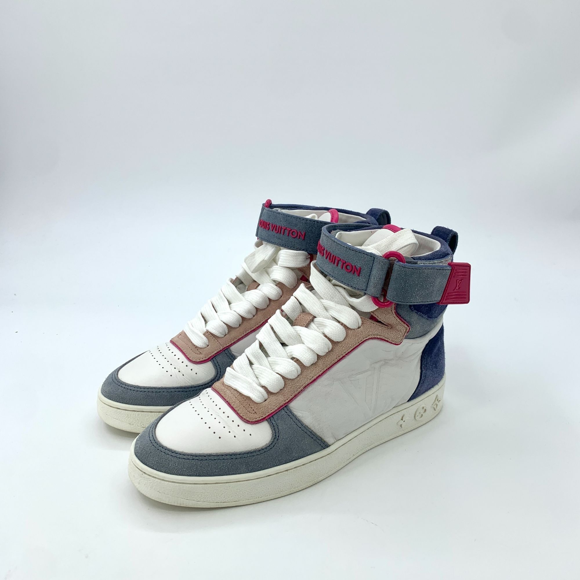Louis Vuitton Louis Vuitton Colorblock Logo Lace-Up High-Top Sneakers (Siz Size US 6 / IT 36 - 1 Thumbnail
