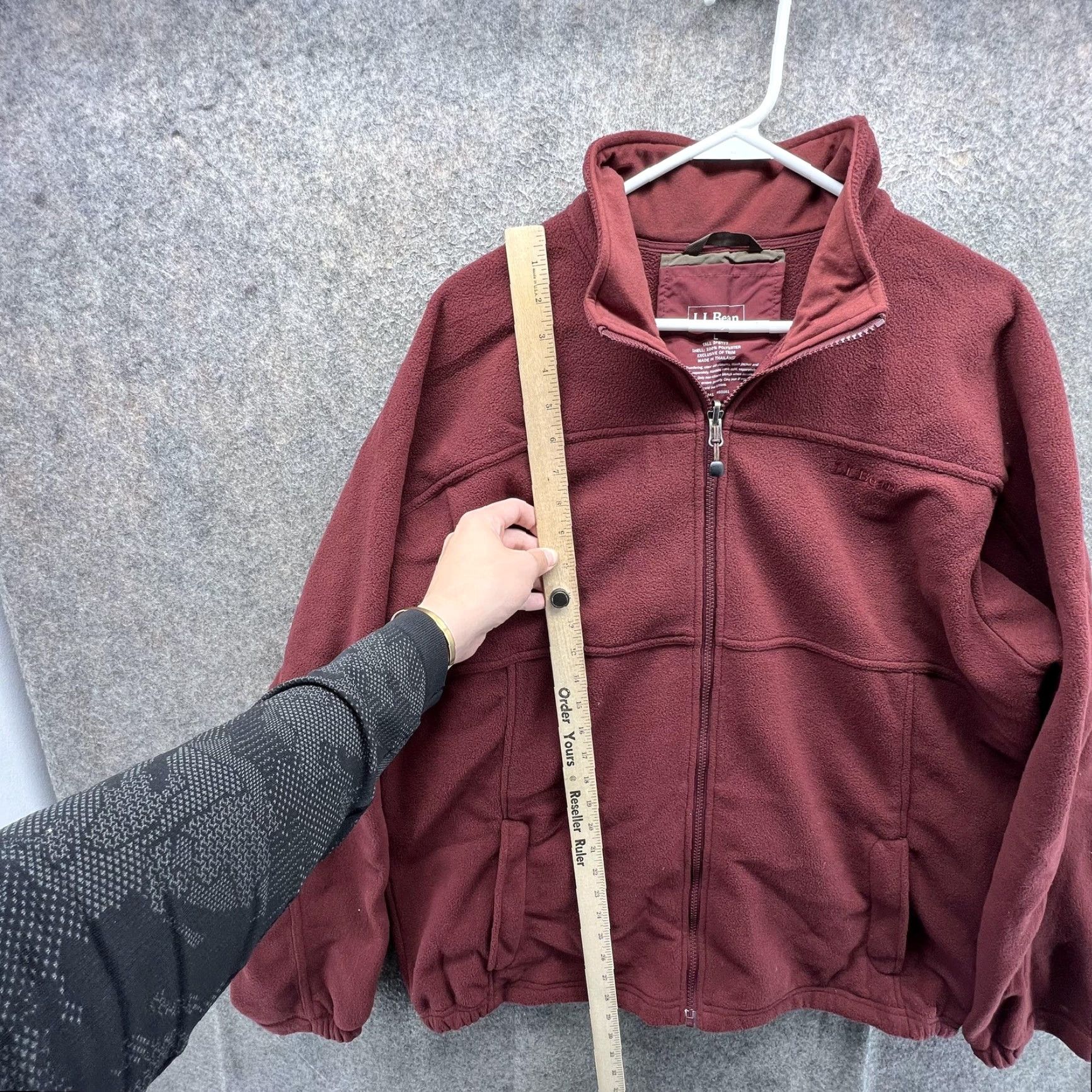 Vintage L.L.Bean Fleece Jacket Mens L Red Full Zip Stand Collar Outdoor Warm Hiking Size US L / EU 52-54 / 3 - 4 Thumbnail
